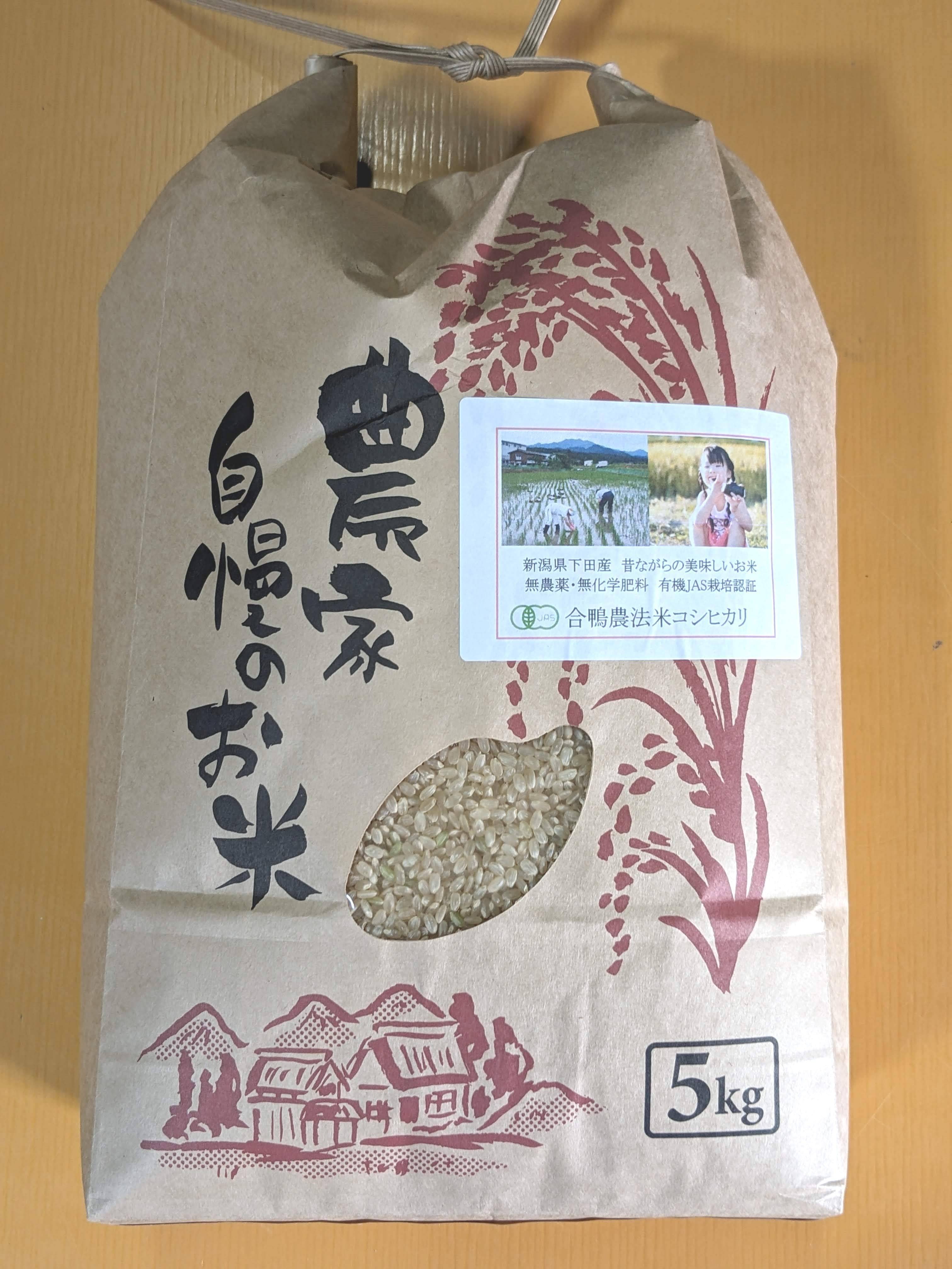 JAS有機栽培米　15kg　完全無農薬玄米　米/穀物