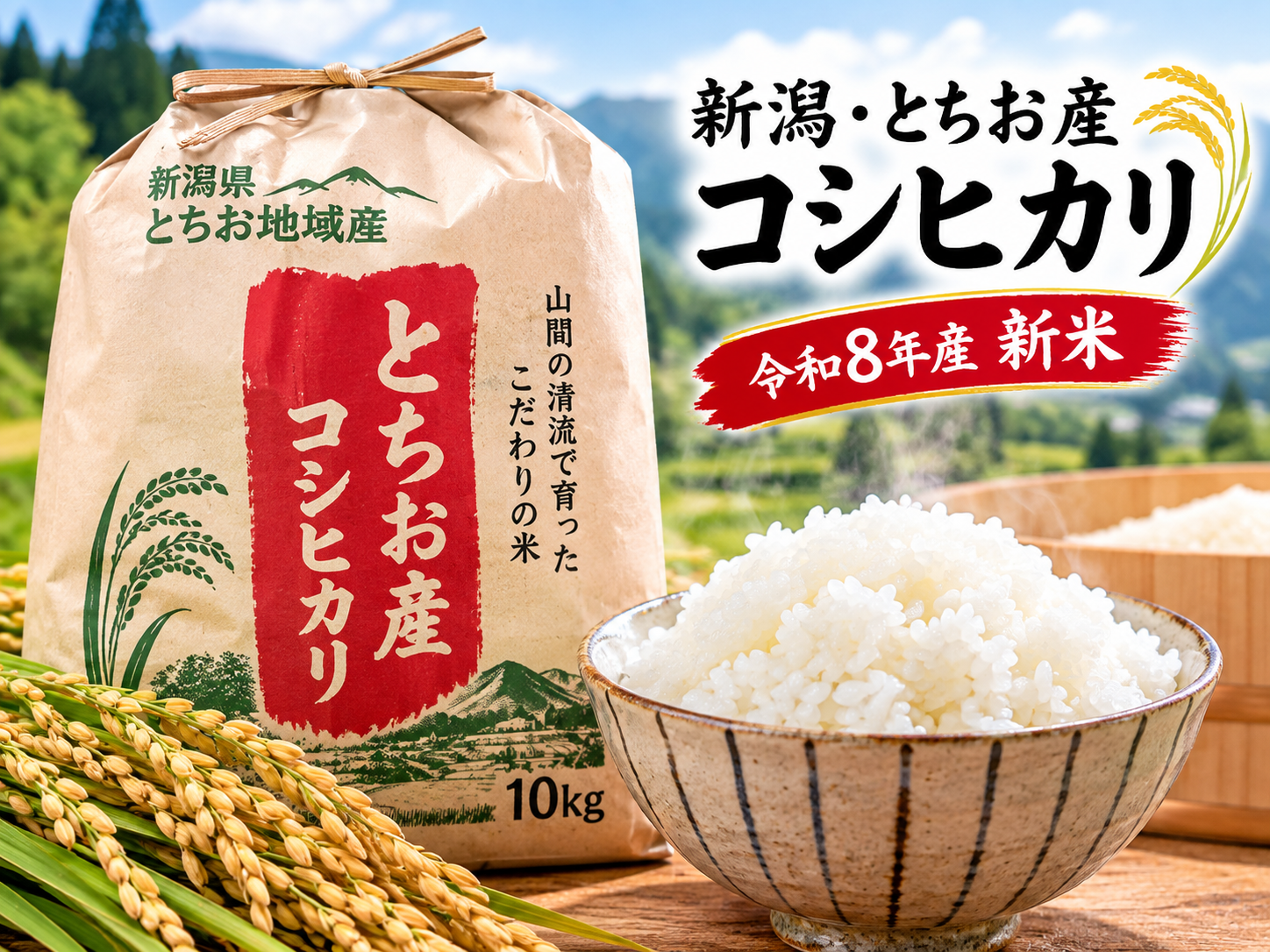 令和8年産新米】【9周年感謝祭】【農家直送】新潟・とちお産コシヒカリ