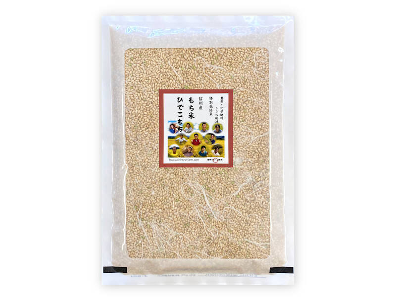 お試しパック 900g【もち米 玄米】信州産 ひでこもち 甘みとコシが自慢