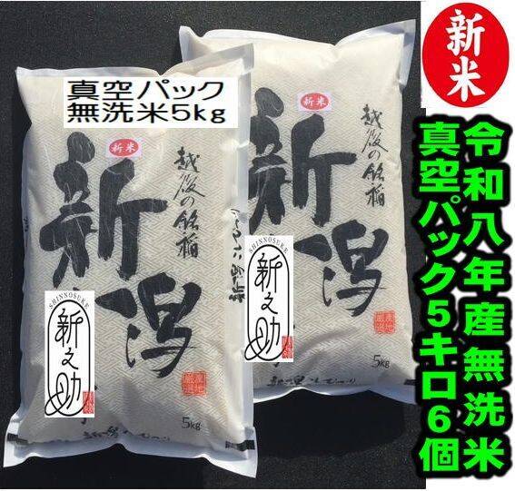 【無洗米】令和7年産　新潟　新之助　白米5kg × 2個★農家直送★色彩選別済 長期保存可能な真空パック 無洗米 大粒で粒感がありしっかりとした食感