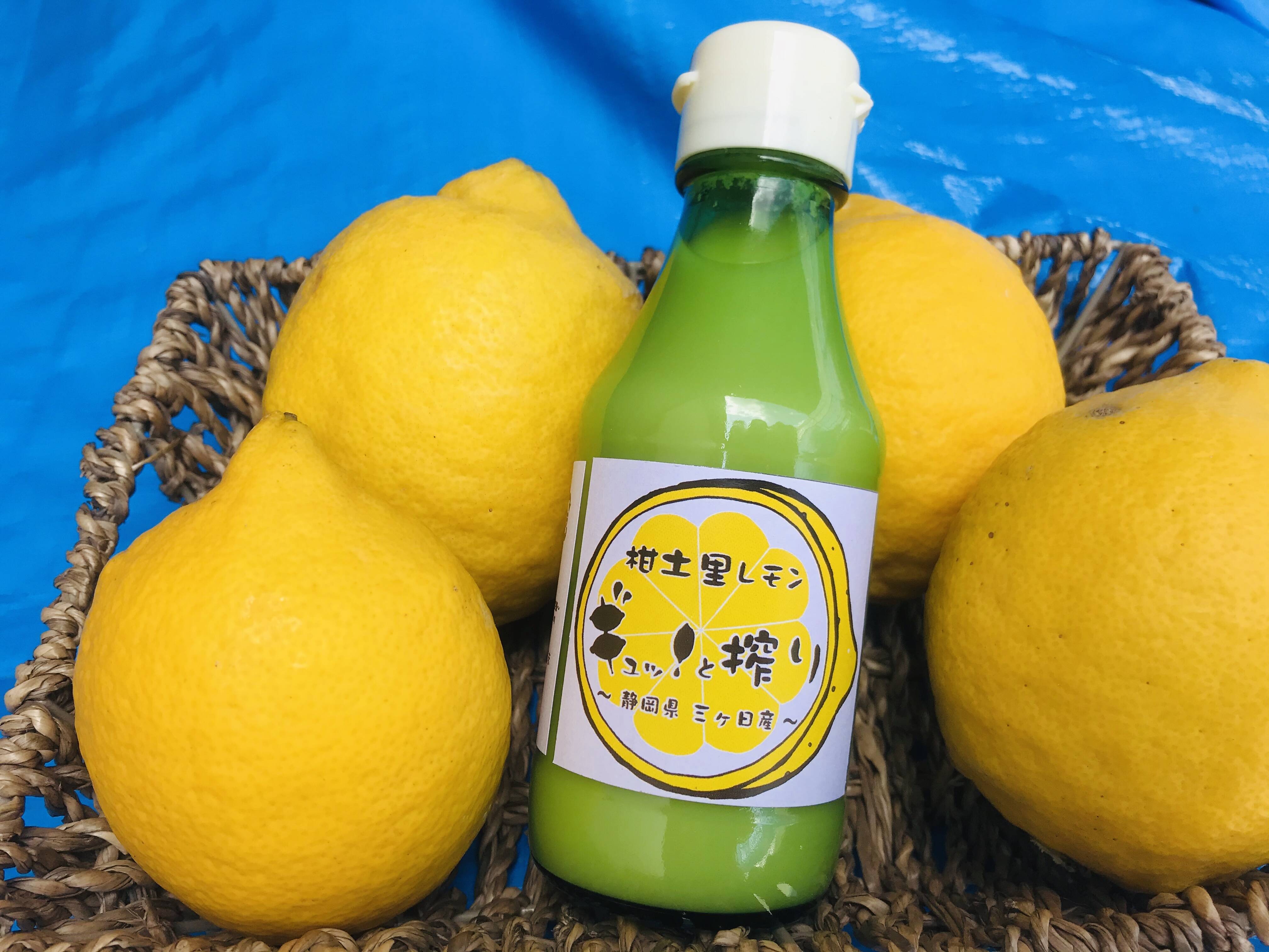 レモン果汁ギュッと搾り150ml二本セット：静岡県産の加工品