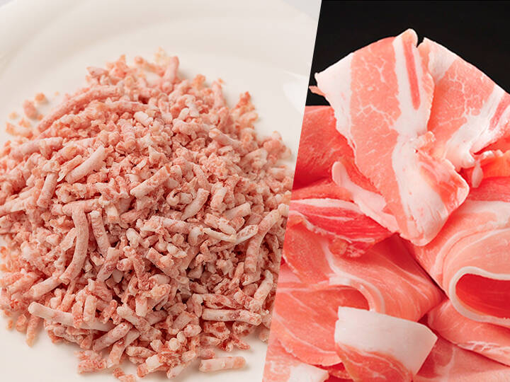 使う分だけ取り出せる「金華豚切出し1袋」と「三元豚 おいしい