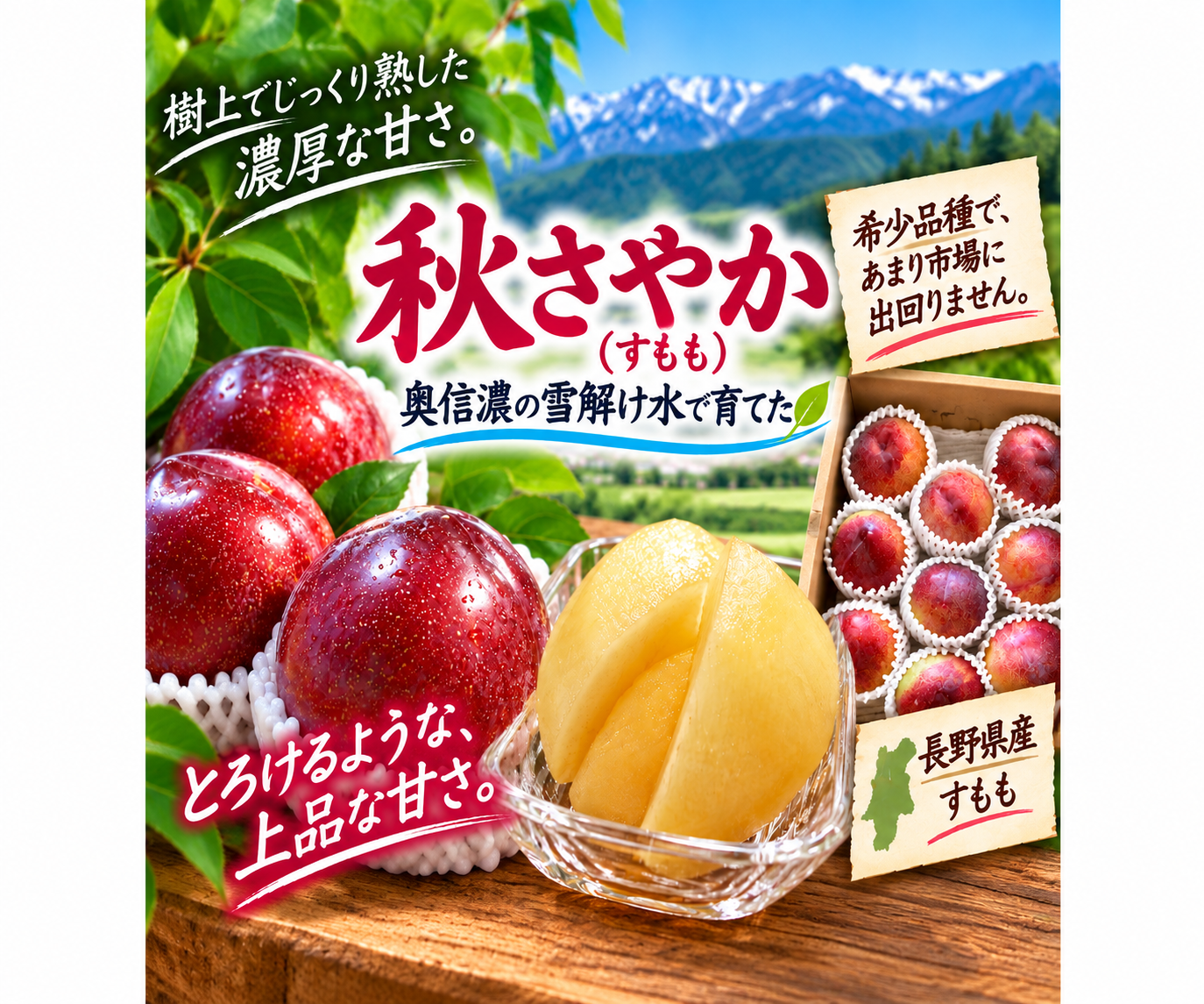 すももの概念が変わります😀大切な方へ😀 希少品種 長野県産プラム