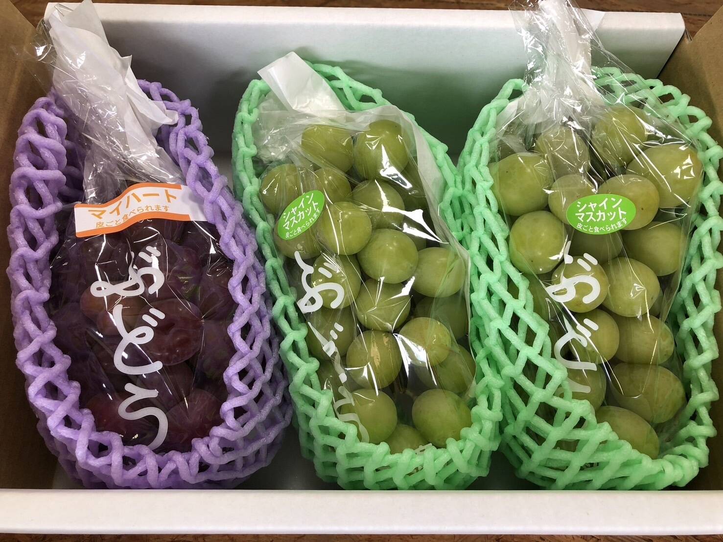 脱粒シャインマスカット約5kg サービスりんご入り