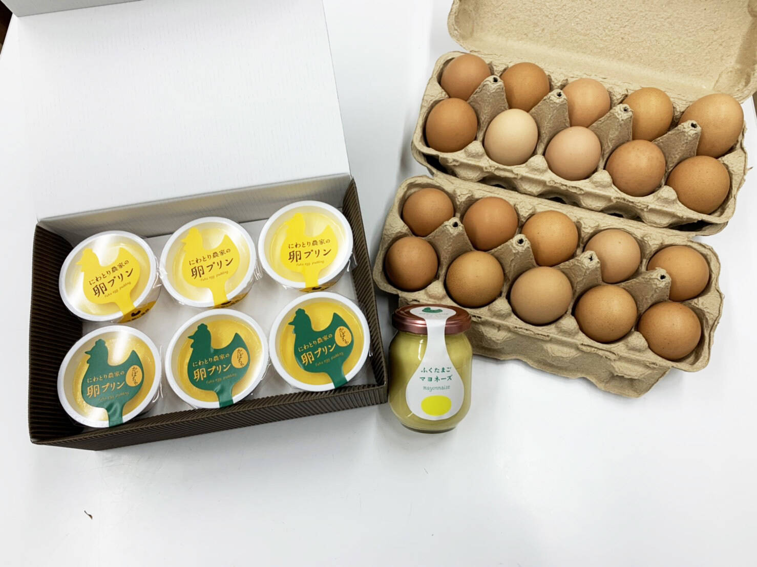 テトテヲ超買得パック(卵20個、プリン2種✕3個、おまけにマヨ！)：福井 