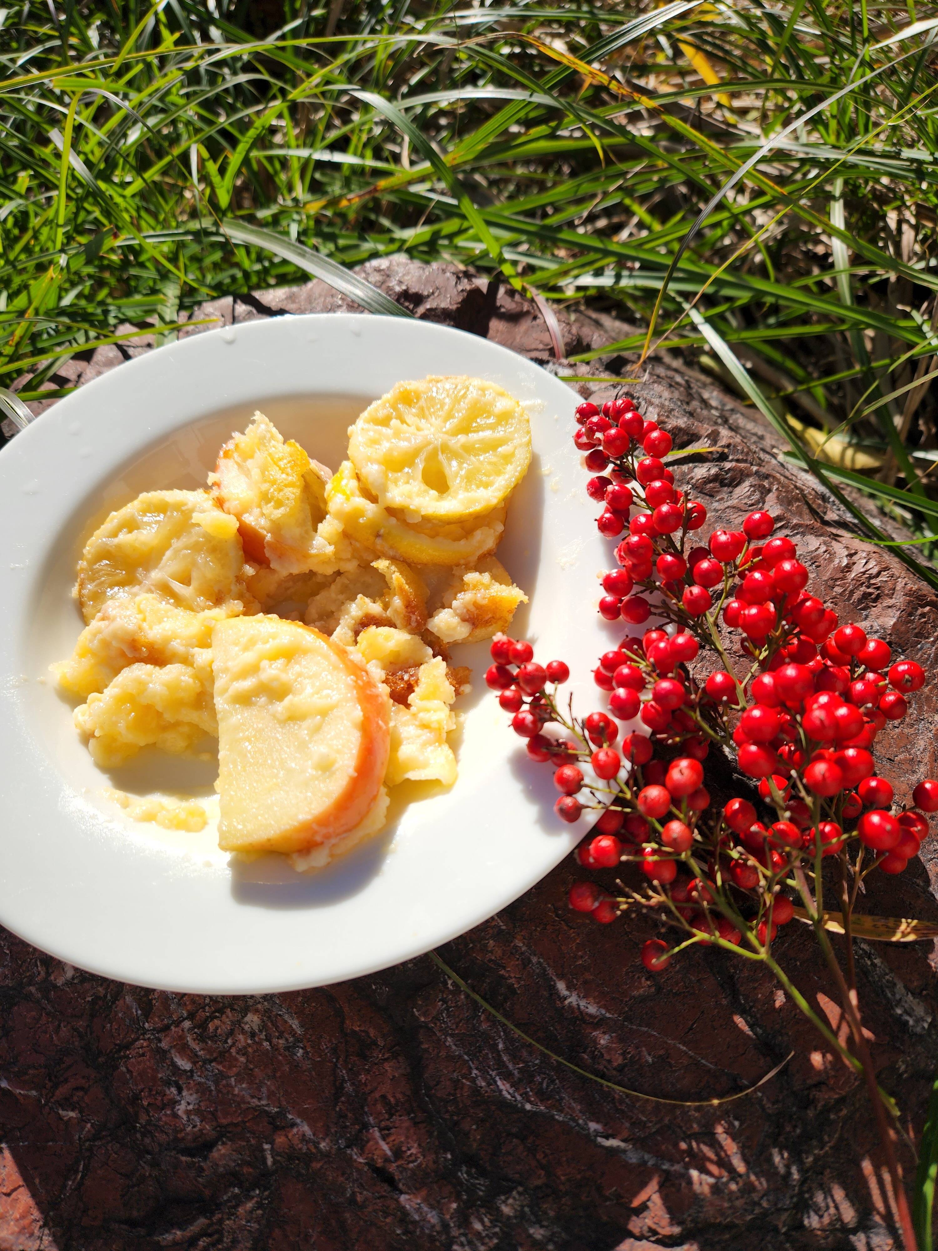 Merry Xmasりんごとレモン🍋のクラフティ おやつのレシピ・作り方