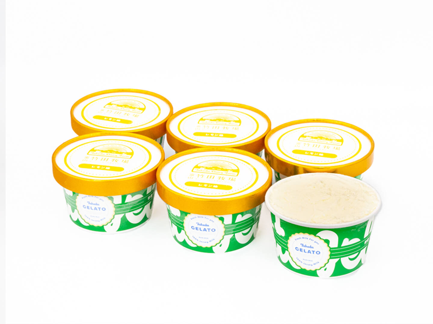 🍴Eating choku｜Jersey milk rich gelato!Takeda Gelato |Cup★Lemon Flavor 6 pieces★ …