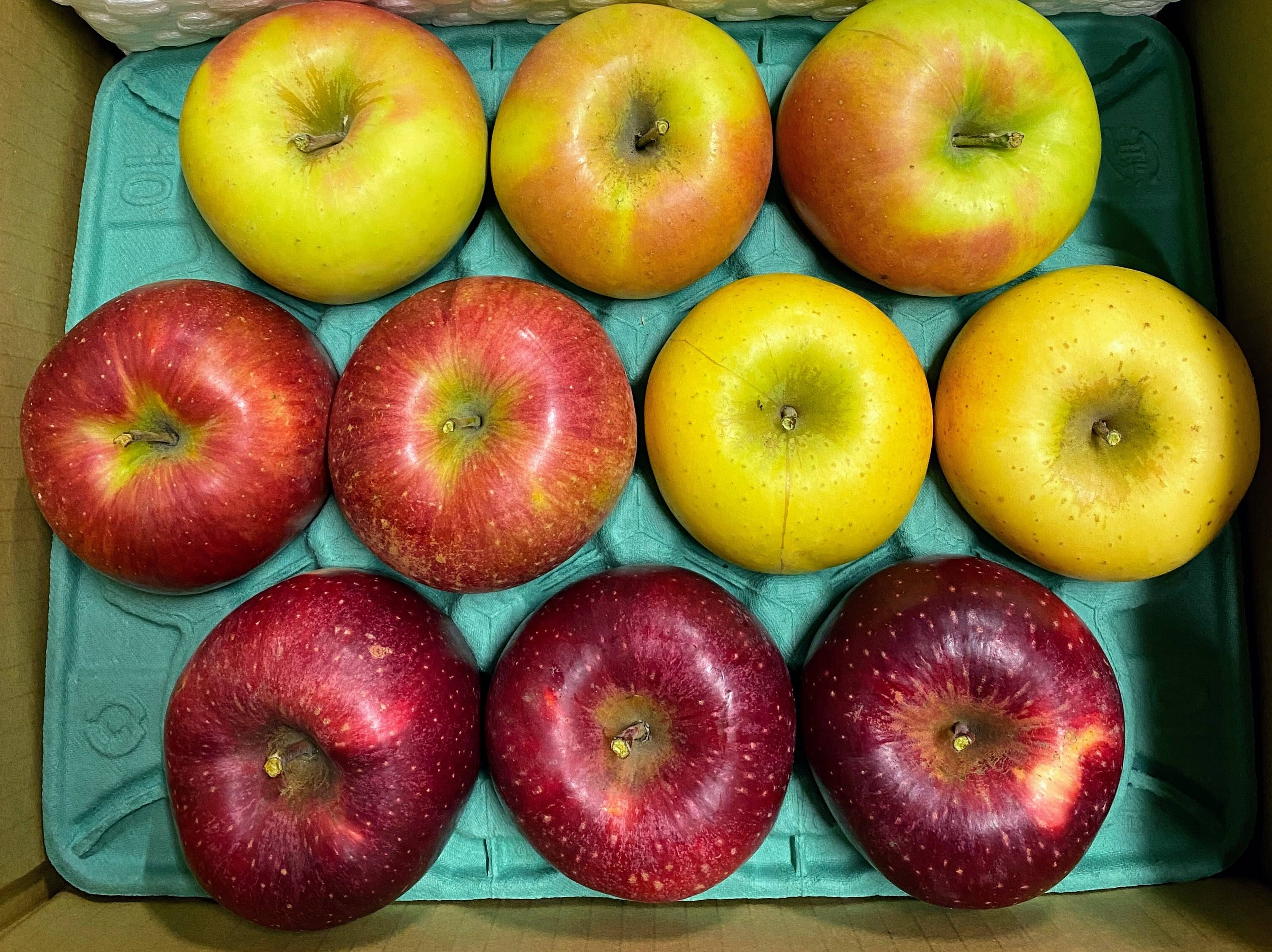 贅沢4品種ミックス】信州安曇野産りんご3kg上品🍎8個～12個入り※化学