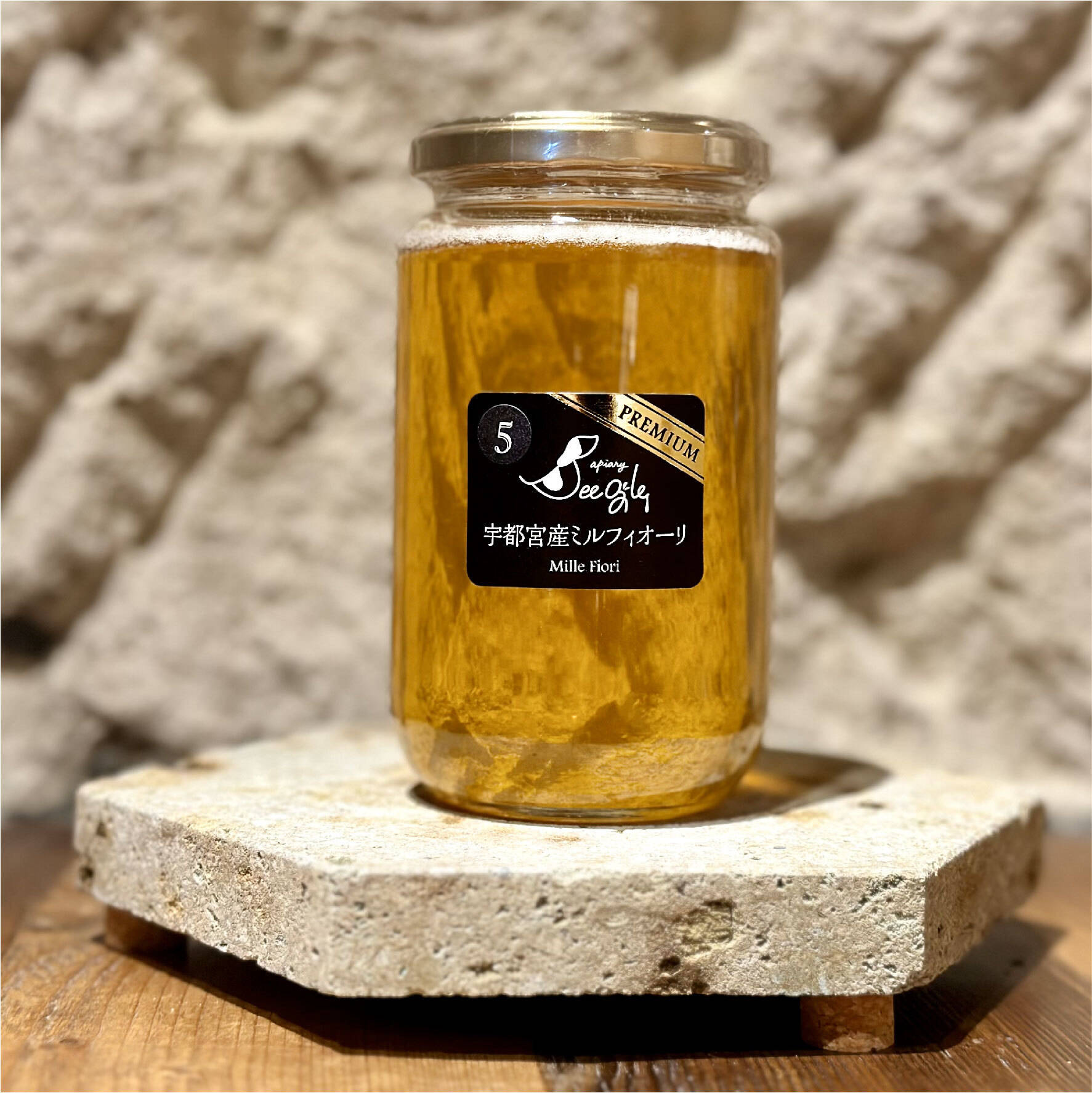蜂蜜　ritenになります 蜂蜜『宇都宮産ミルフィオーリNo.5』450g （5月蜜）：栃木県産の