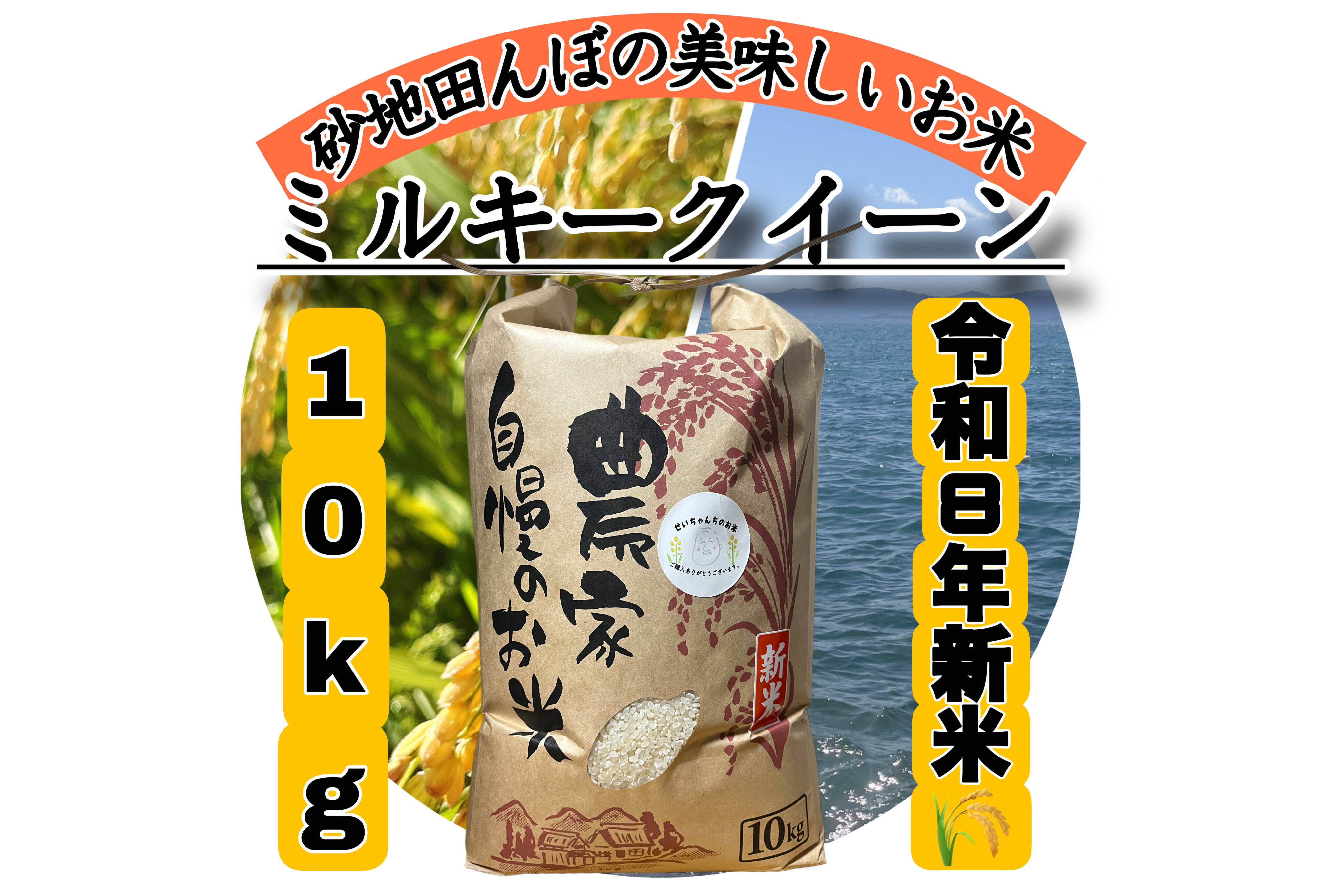 ミルキークイーン 白米10kg 農家直送 お米10キロ ① 令和8年新米】【白米】 『ミルキークイーン10kg』冷めてもおいしい