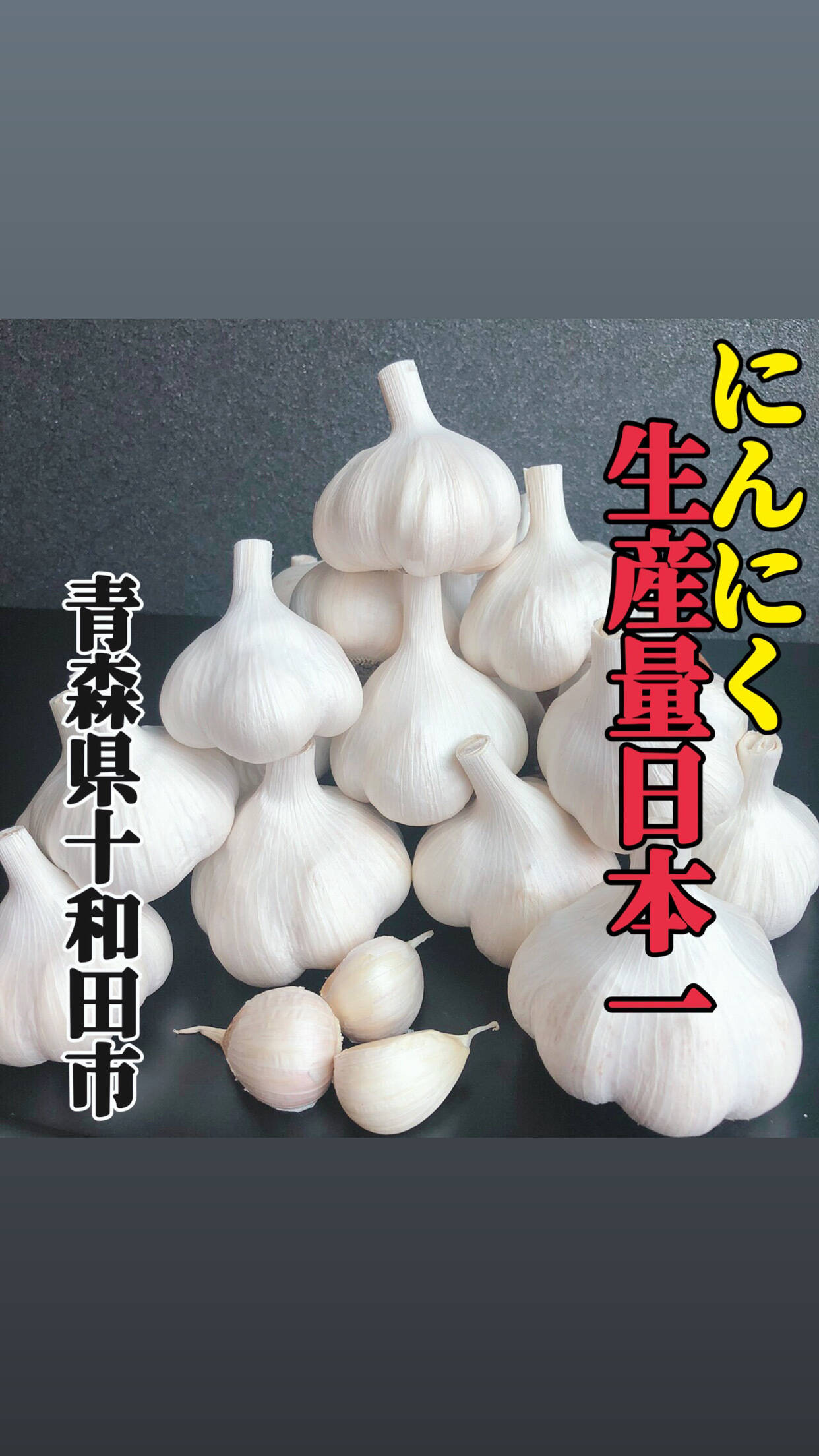 にんにく生産量日本一青森県十和田市のにんにく白玉王🧄本年もどうぞ