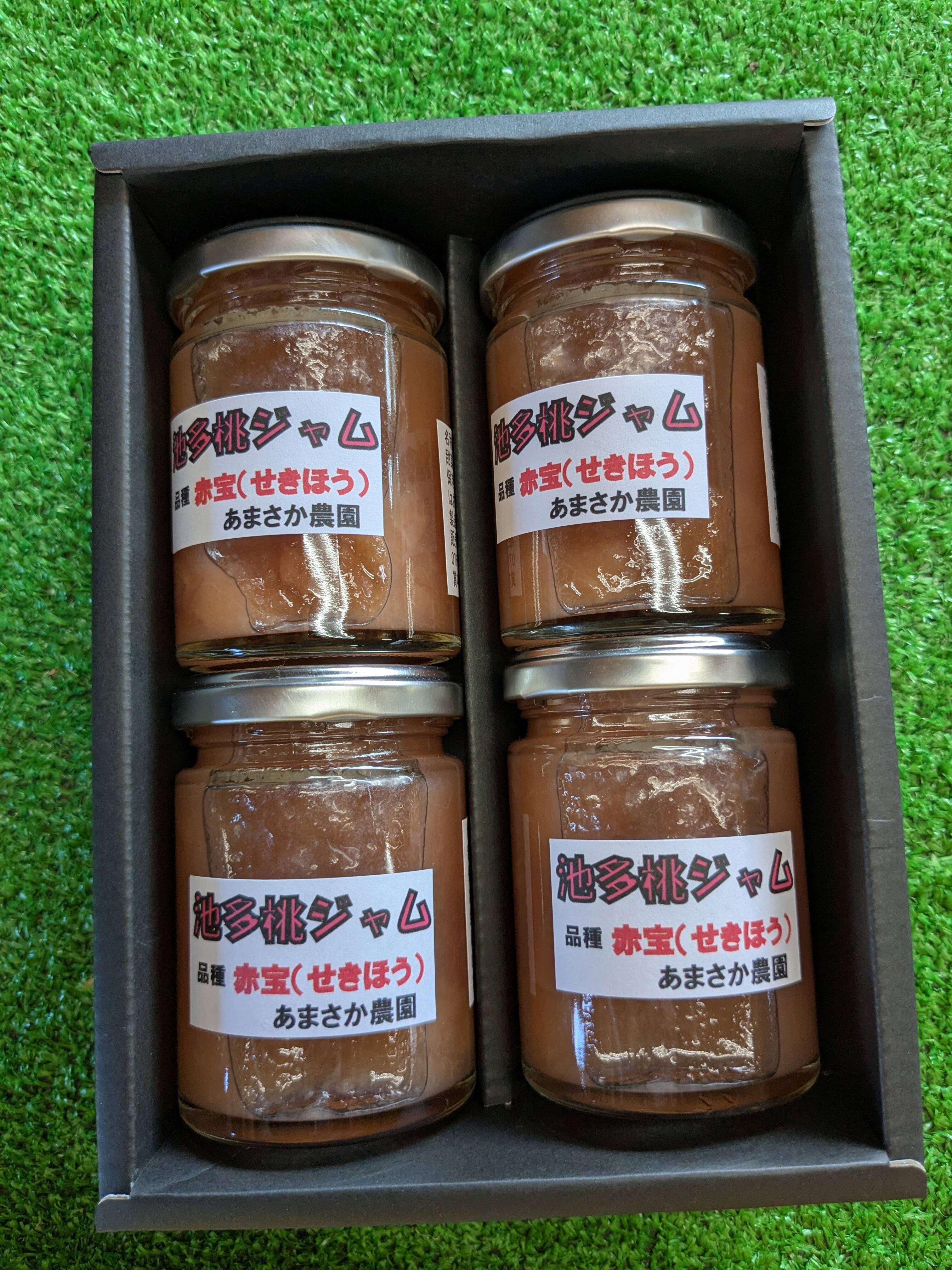 池多産桃ジャム120g4個入り(2品種）：富山県産のジャム｜食べ