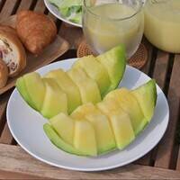 外まで甘い」2玉で2.8kg高糖度マスクメロン：高知県産のマスクメロン