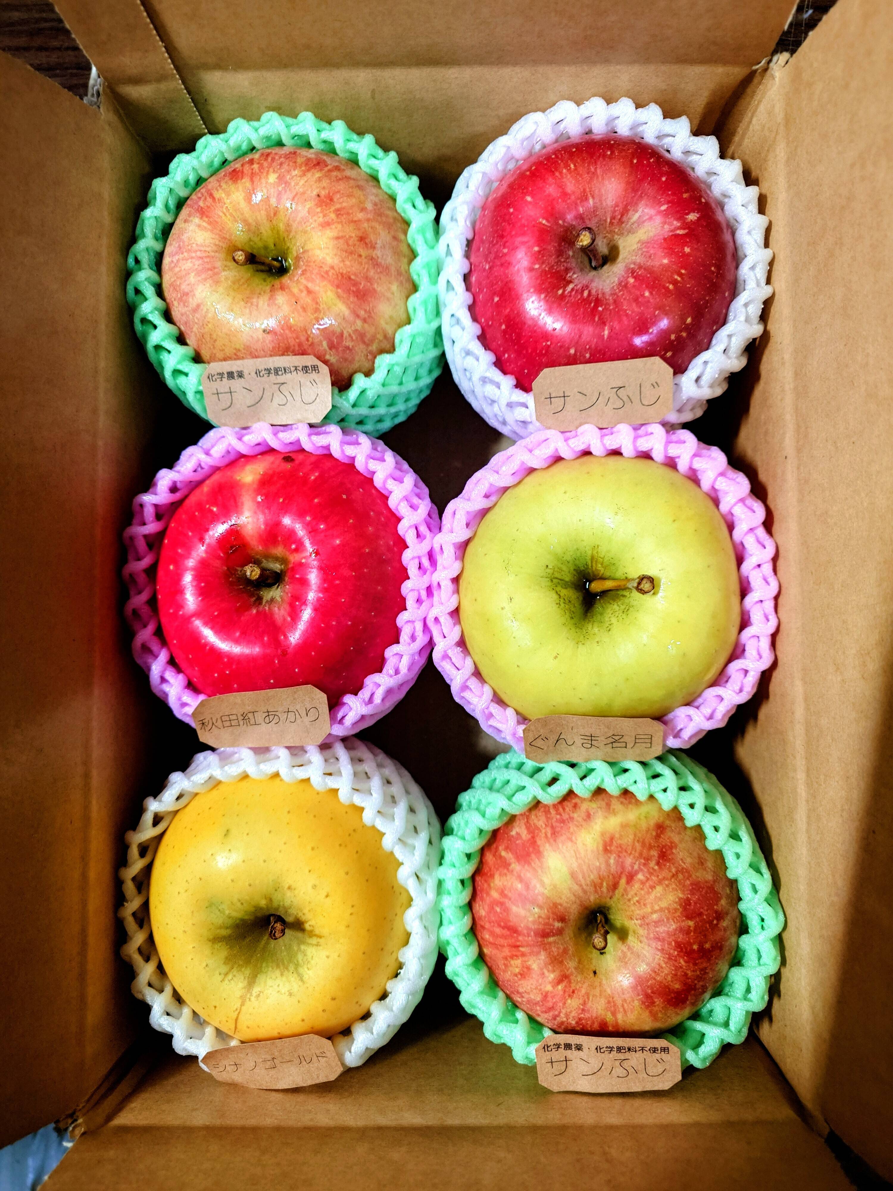 最小容量】☆農薬不使用りんご☆と特別栽培りんご(品種おまかせ