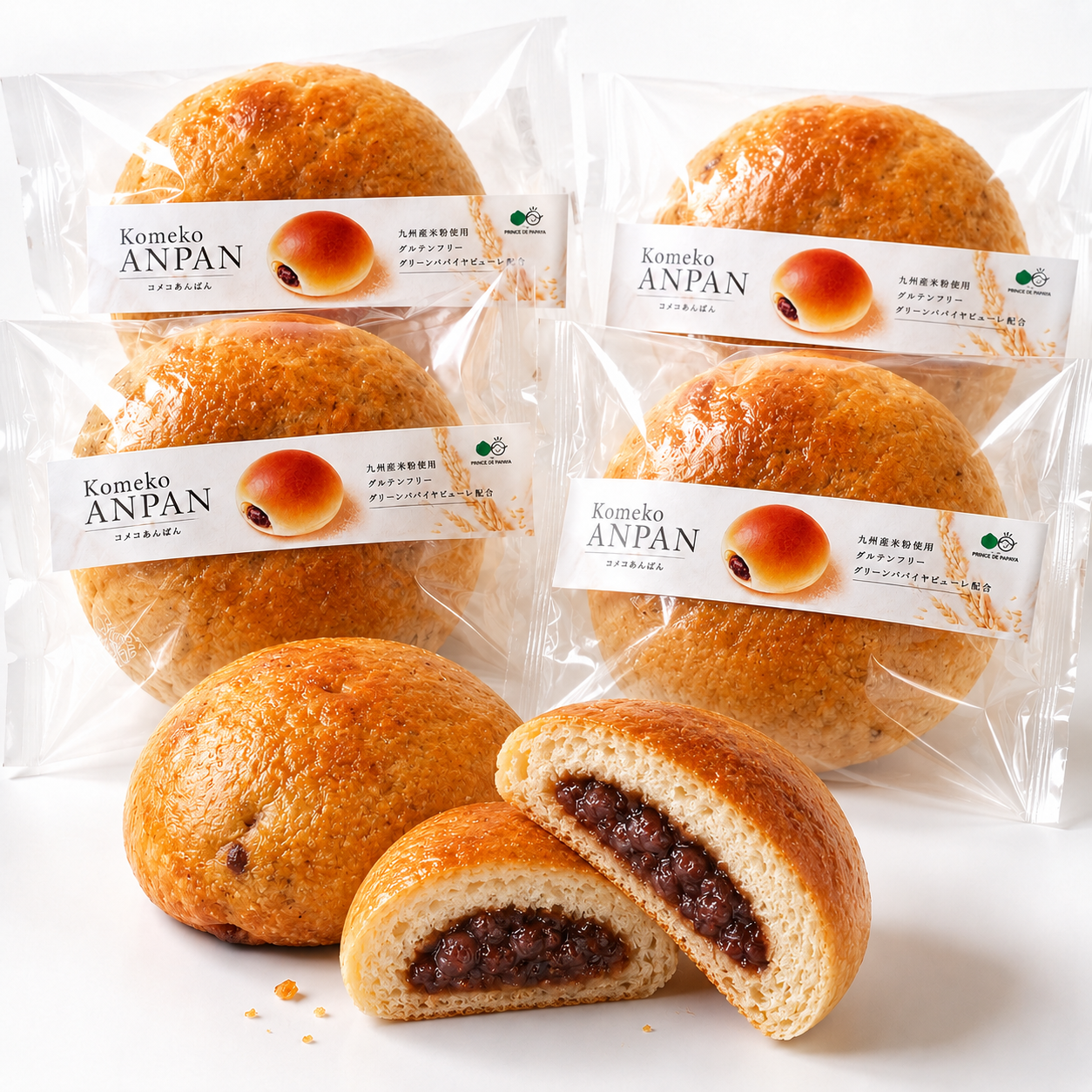 夏ギフト】＼お得な6個セット もっちもちグルテンフリー米粉あんパン