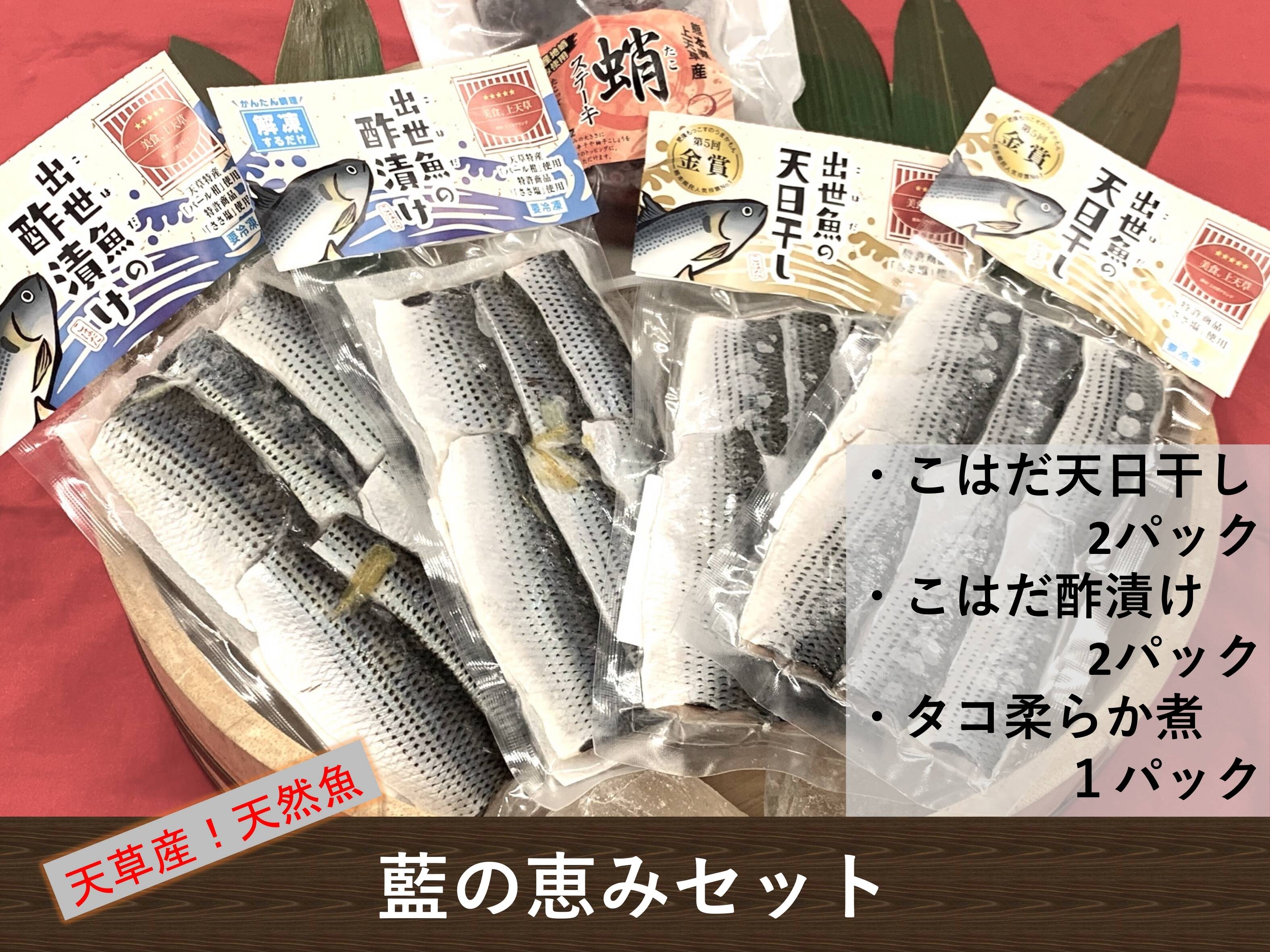 藍の恵みセット こはだ天日干し2 こはだ酢漬け2 タコ柔らか煮1 初回限定box 熊本県産の加工品 食べチョク 産地直送 産直 お取り寄せ通販 農家 漁師から旬の食材を直送