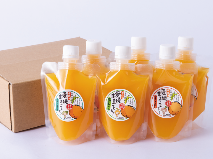 みかんそのものの味をギュッと！愛媛まるごと飲むゼリー(3種6個入