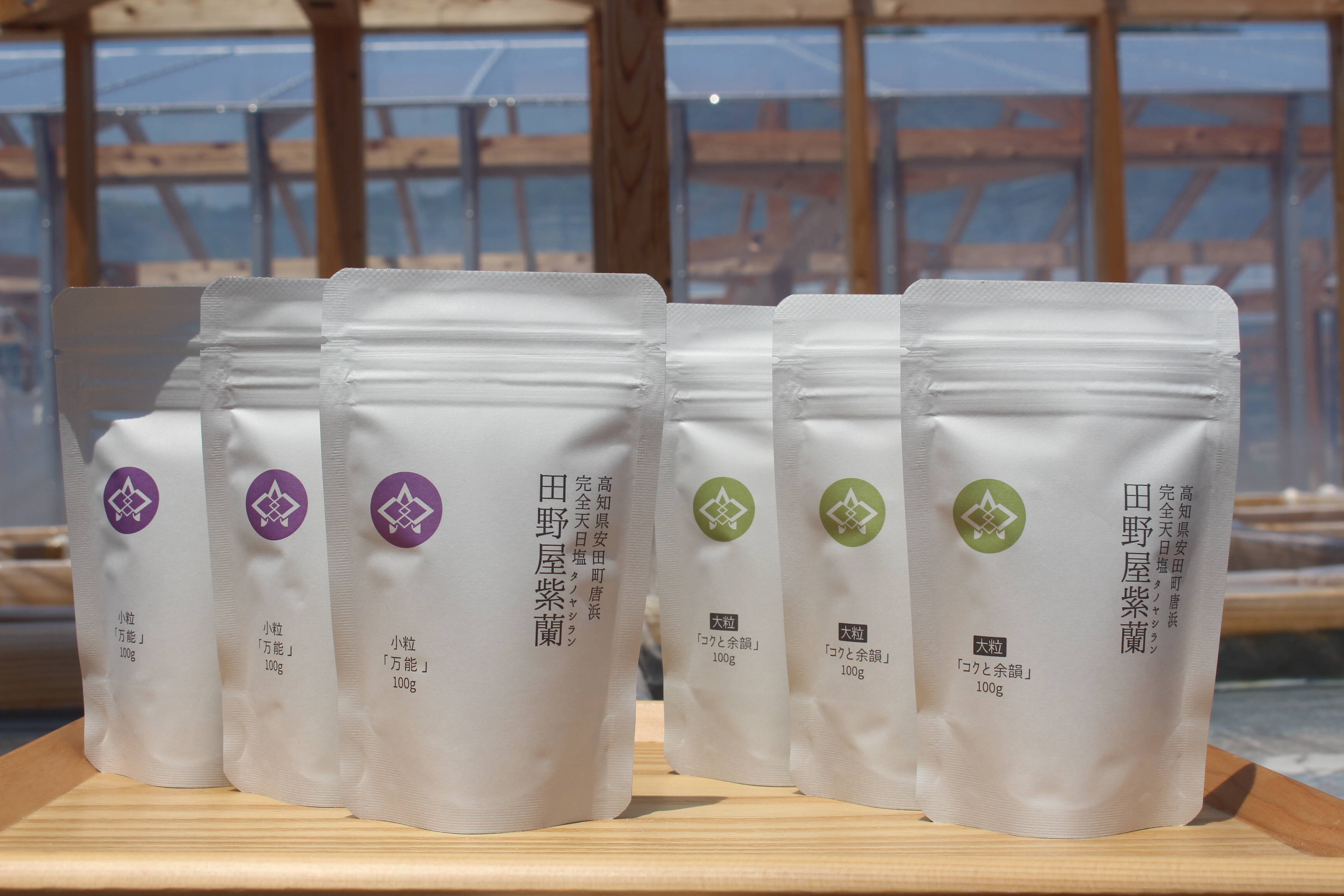 高知 完全天日塩 6袋（小粒100g×3、大粒100g×3）（別途送料360円