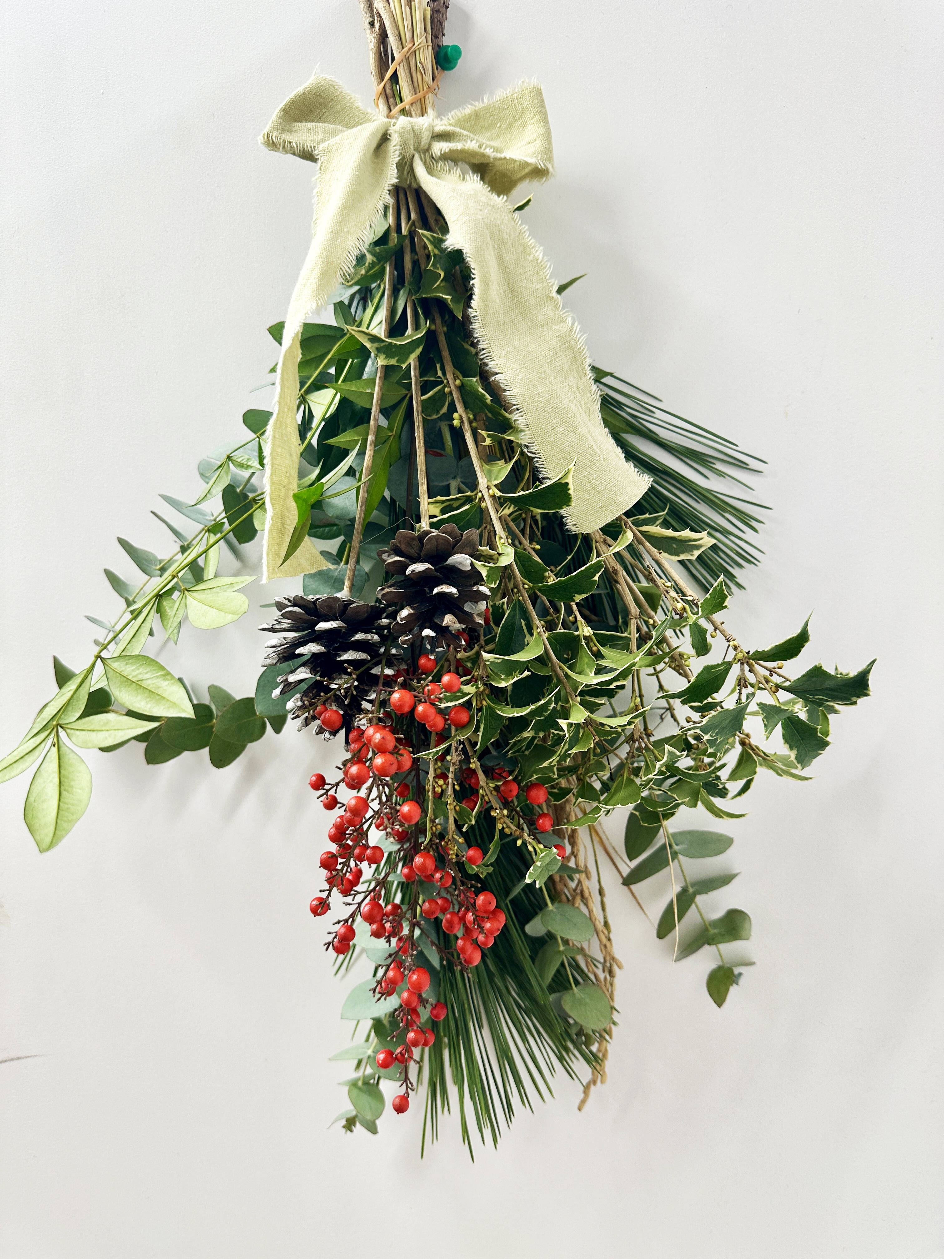 クリスマス&正月用スワッグ】クリスマスからお正月まで長く楽しめる“和