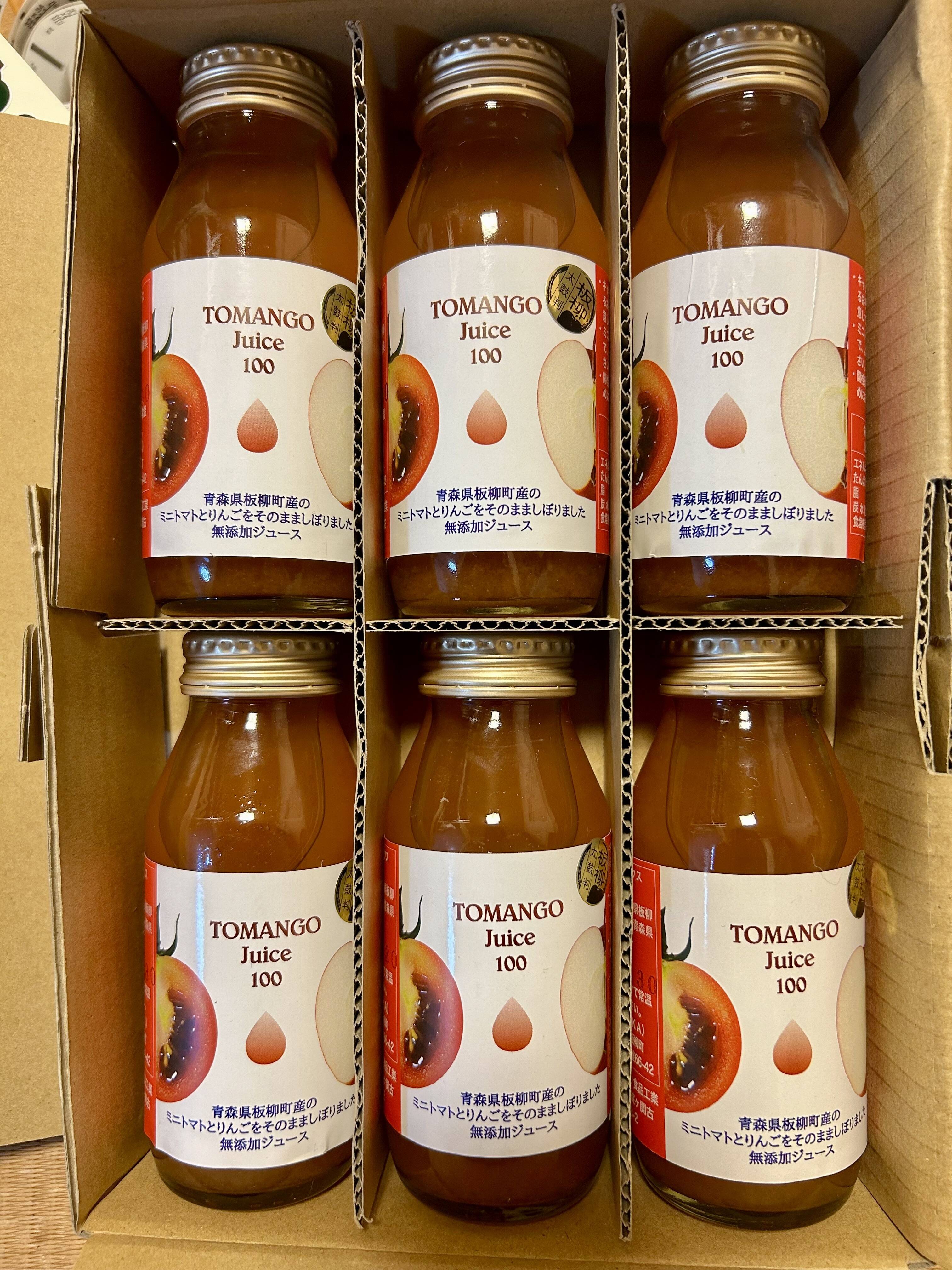 高糖度ミニトマト＆りんごミックスTOMANGOジュース180ml×12本：青森県