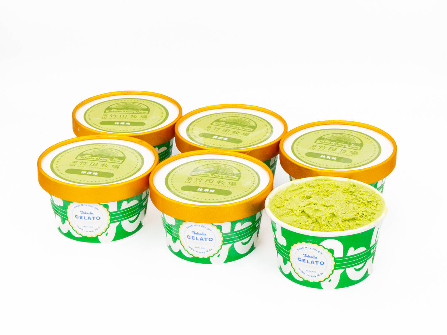 🍴Eating choku｜Jersey milk rich gelato!Takeda Gelato | Cup ★Matcha Flavor Set of 6★ …