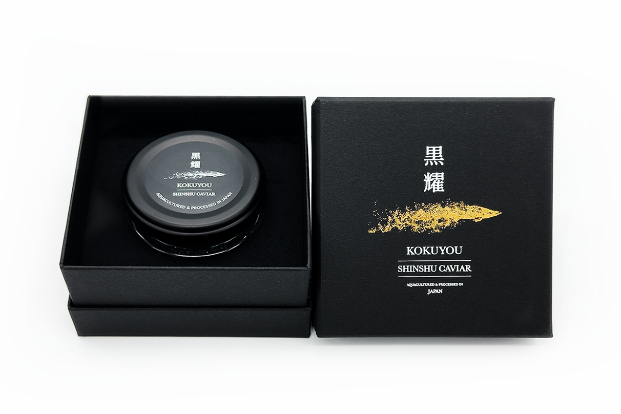 黒耀 信州キャビア 15g 限定品 黒曜石スプーン・化粧箱付：長野県産の