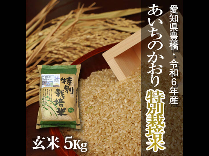 栽培期間中農薬不使用】あいちのかおり 玄米5kg【令和6年・愛知県産