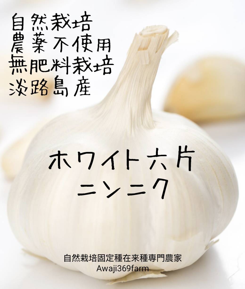 自然栽培】新ニンニク【期間限定販売】1kgホワイト 六片
