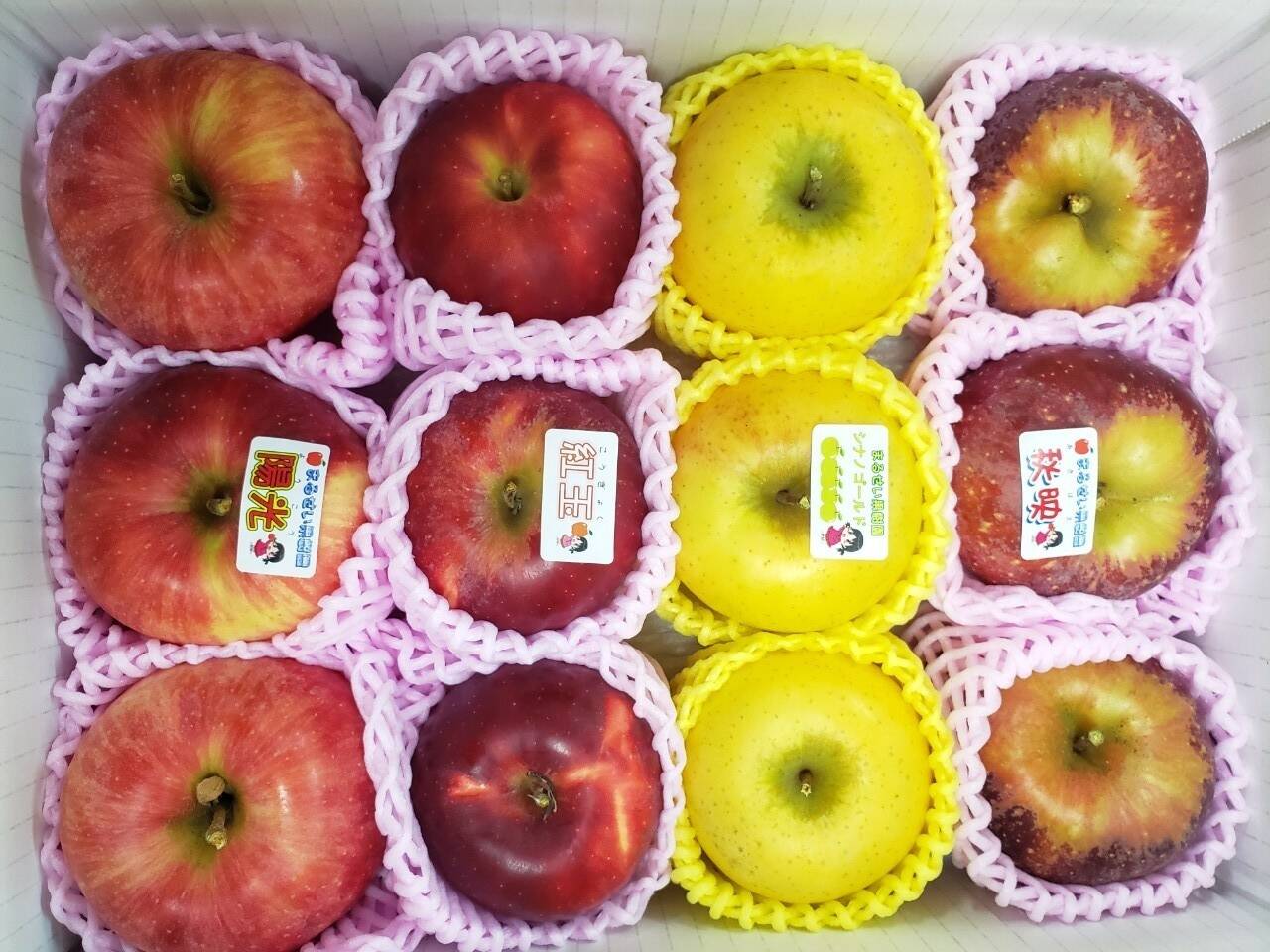 まるせい果樹園のりんご　3ｋ　バラエティーパック　4品種の詰め合わせ　贈答用　家庭用　自家用