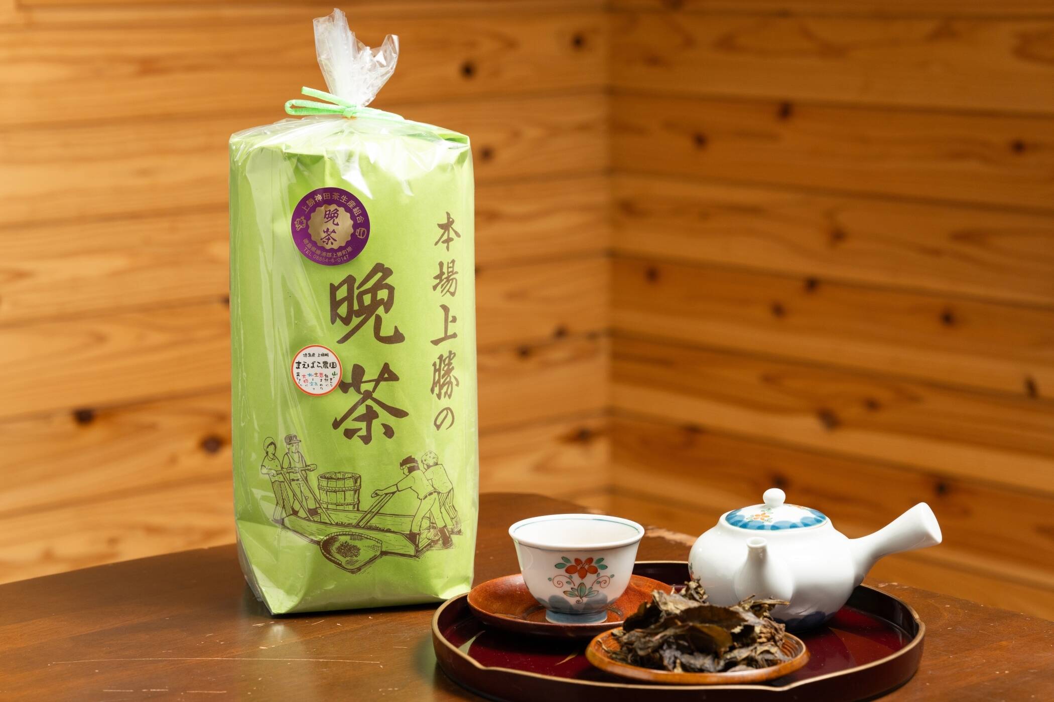 乳酸菌後発酵 阿波番茶「神田茶」茶葉200g 晩茶 日本茶：徳島県