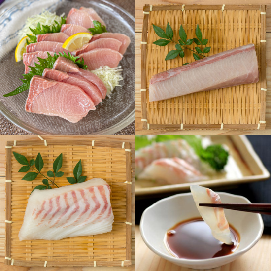 食べ比べセット】百年漁師の真鯛＆鰤 お刺身用サク 急速冷凍 各2P 熨斗