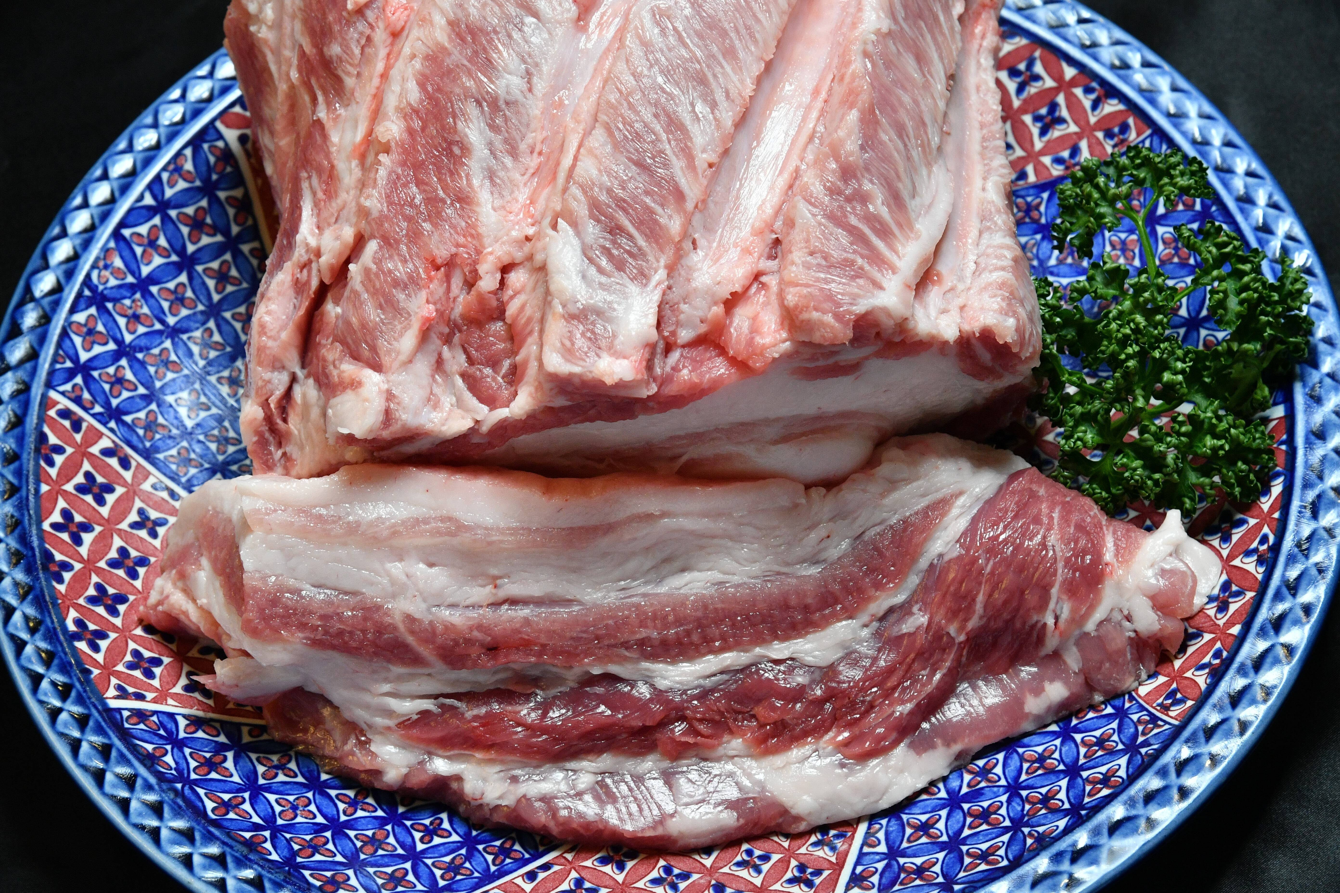 豚バラブロック　20 なにわ星の豚 バラ ブロック肉 500g：大阪府産の肉｜食べチョク