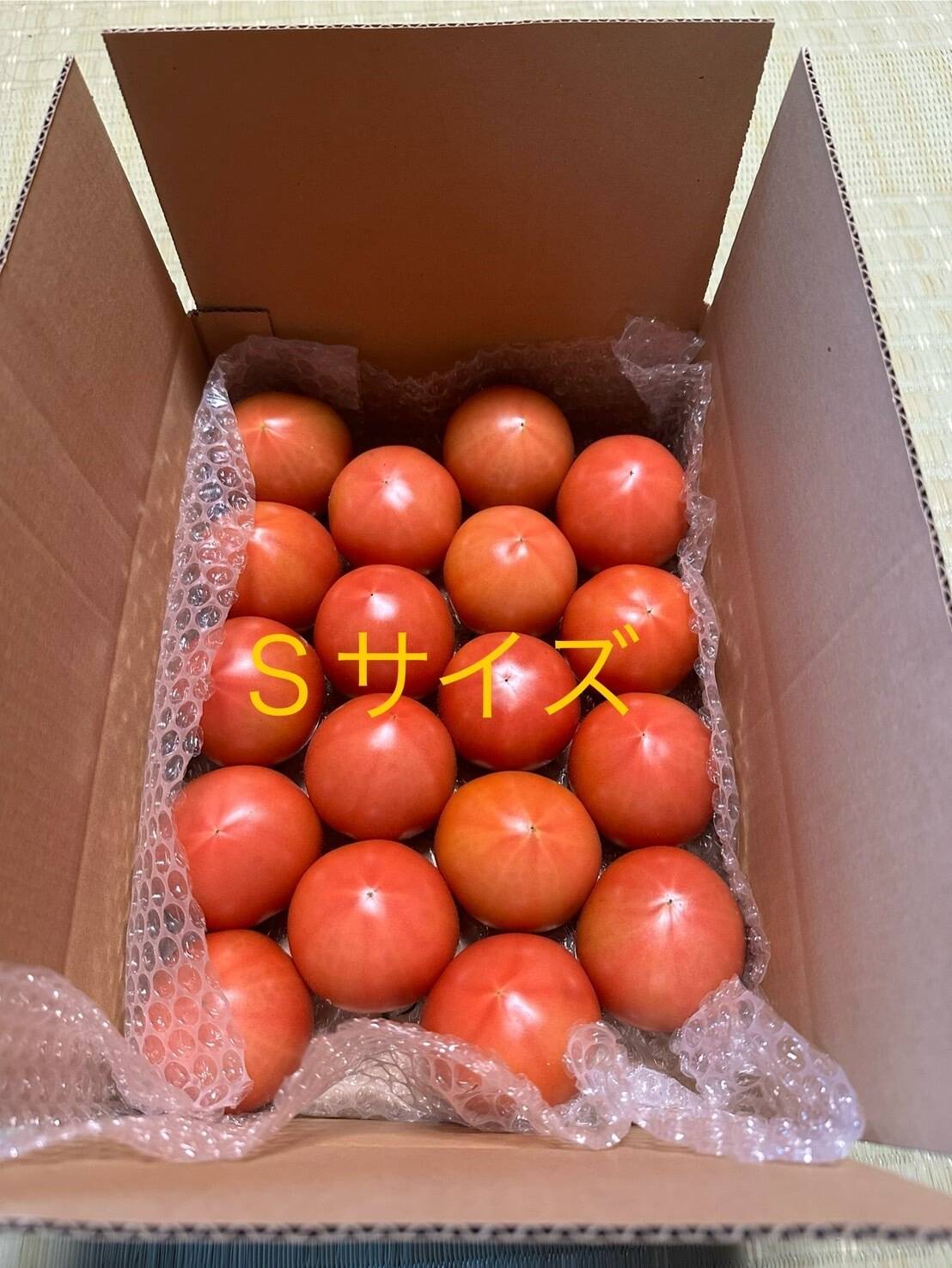 昔ながらのトマト🍅80サイズ箱詰め(S玉)：愛知県産のりんか409｜食べ