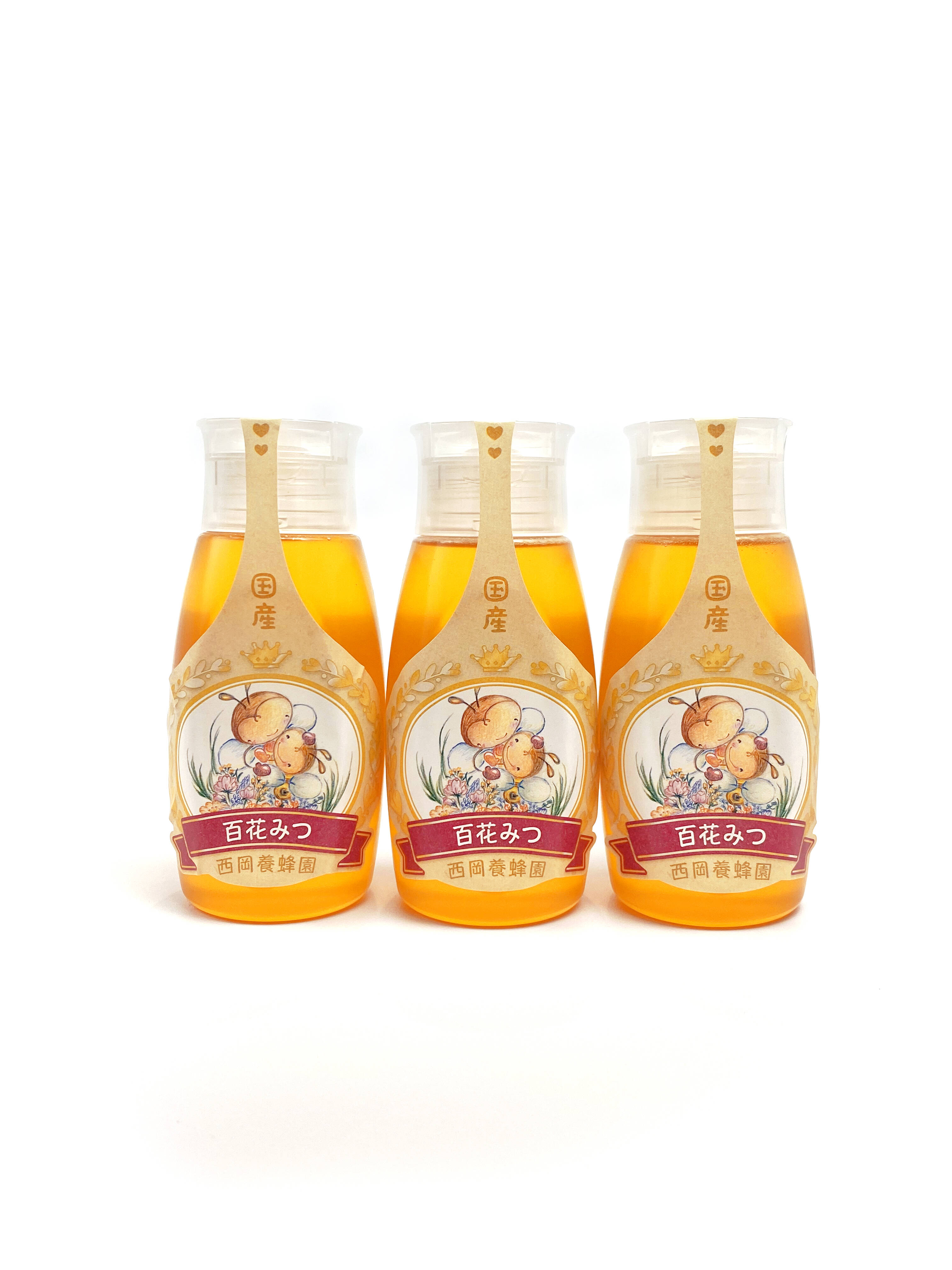 お得な3本セット】「蜂蜜専用チューブ」 ☆〈500ℊ×3本〉純粋国産百花蜜