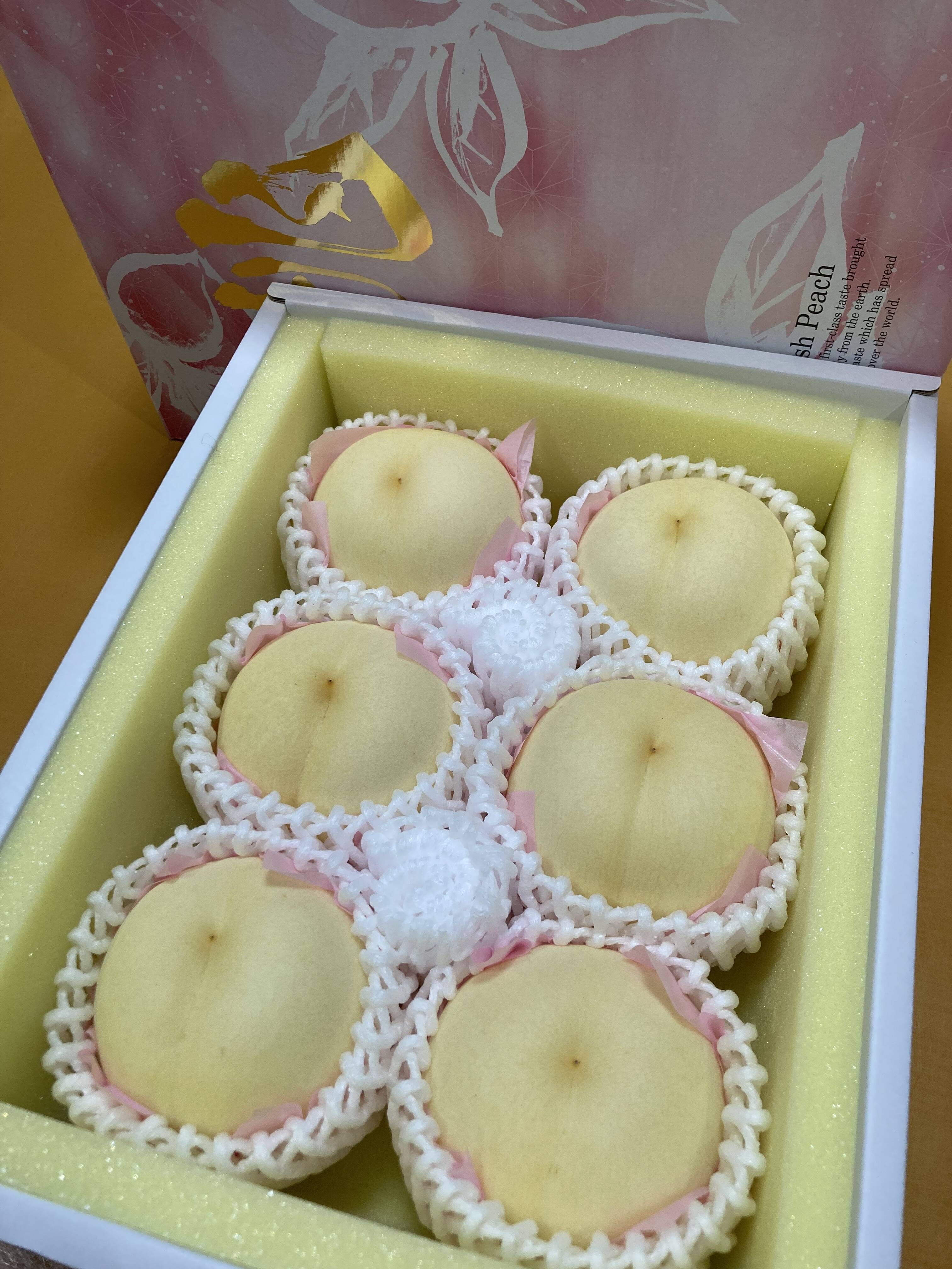 🍑おかやまの白桃 贈答用 小箱【4〜6玉】【予約販売】：岡山県産の白桃