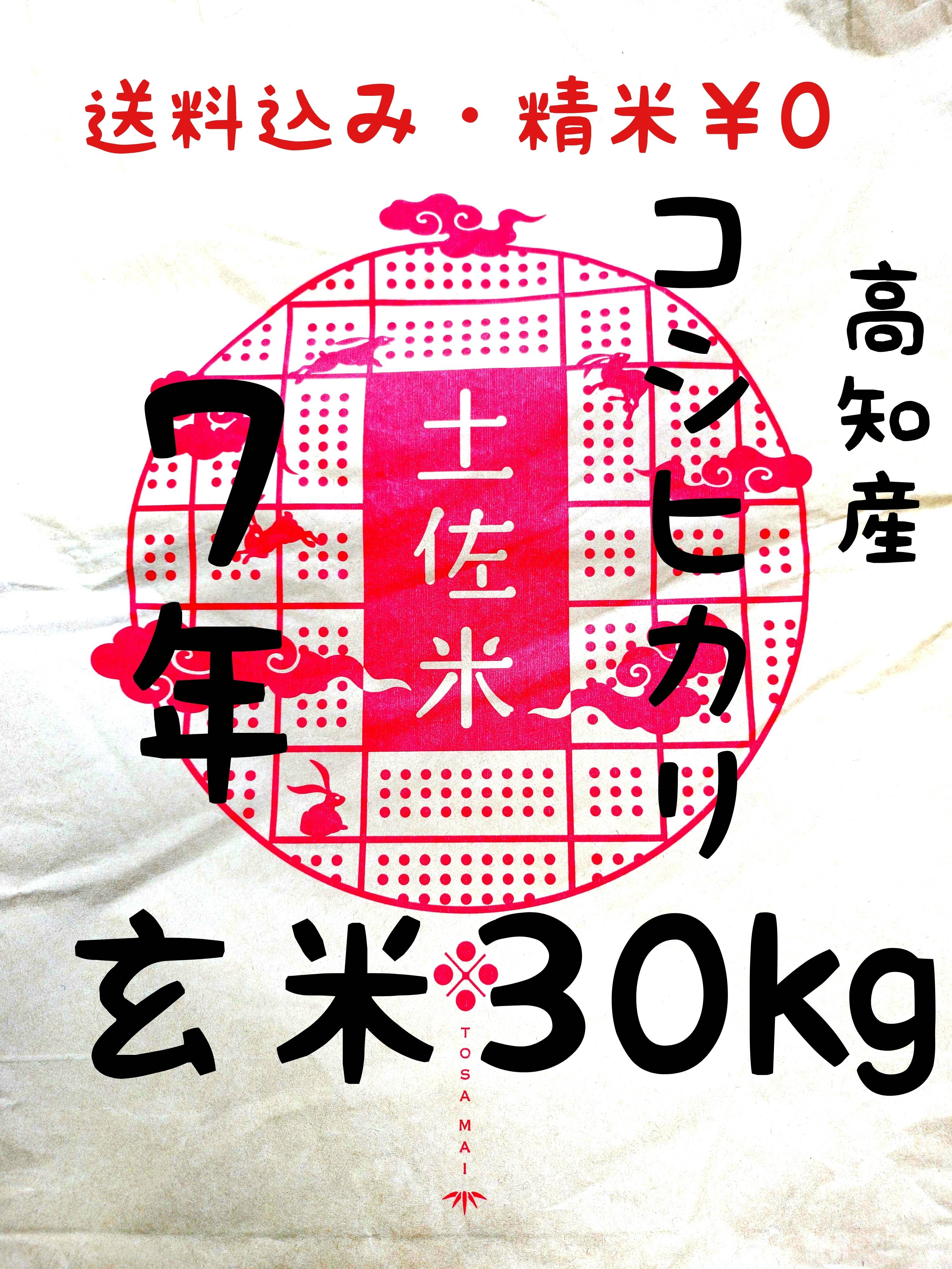 コシヒカリ　30kg 玄米　高知県産　送料無料 N 高知県産 コシヒカリ 30kg 玄米 フォロー割￥500引き 楽天市場
