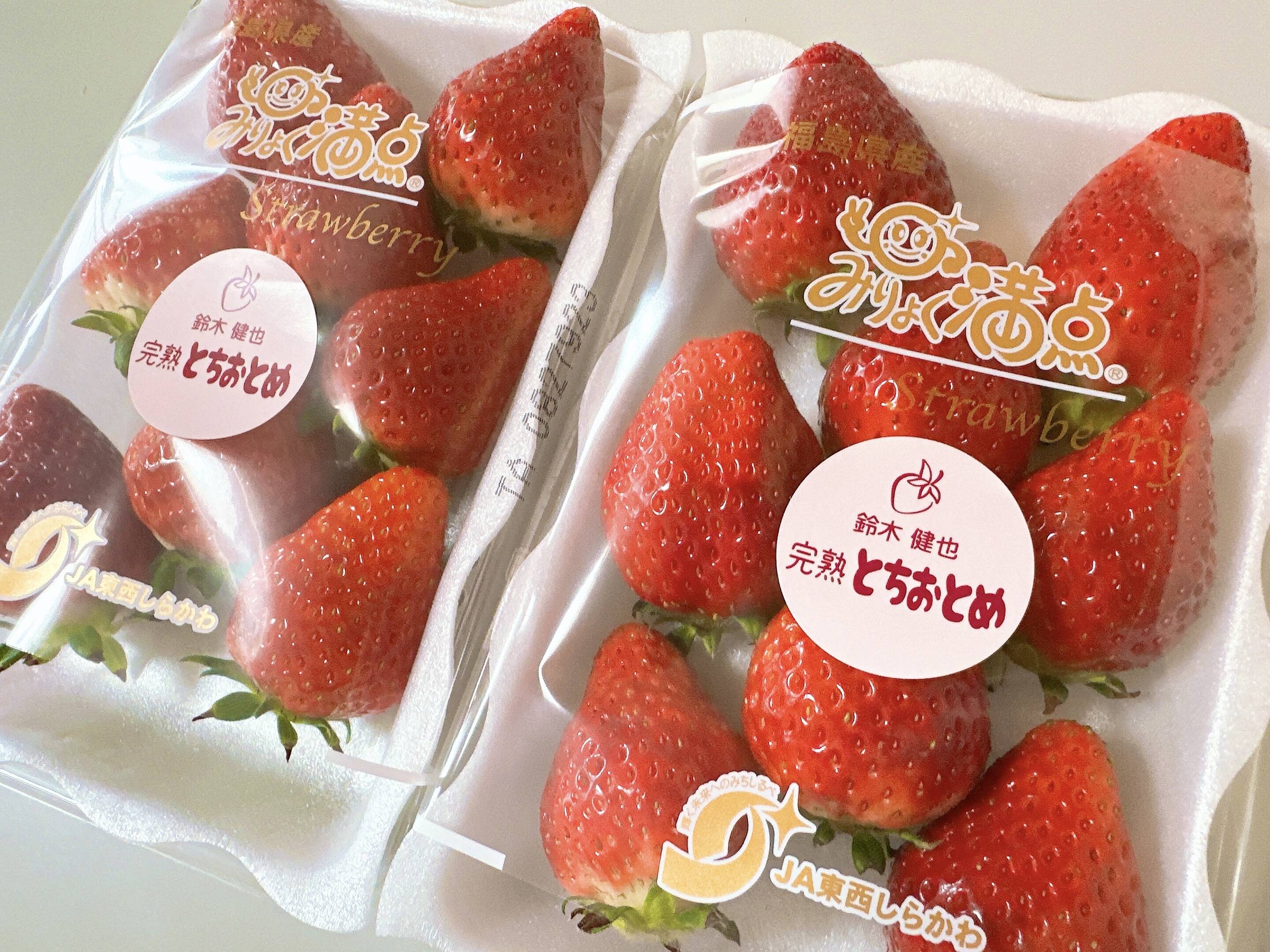 🍓✨️テレビで紹介された！完熟とちおとめ 4パック：福島県産の