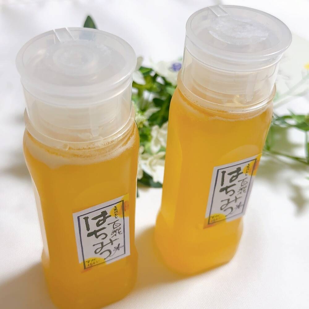 国産純粋非加熱生はちみつ250g（使いやすい倒立ボトル）：愛知県産の