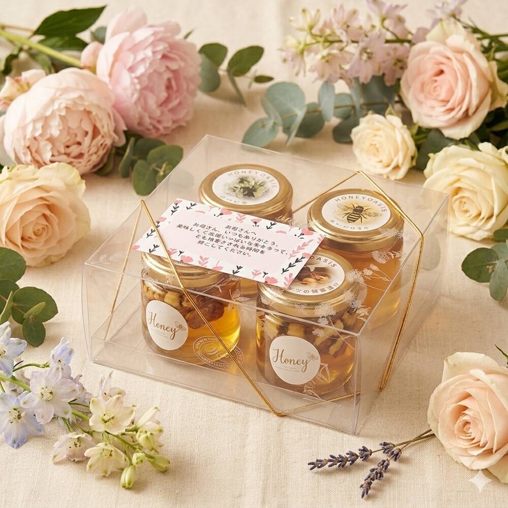 母の日ギフト】国産はちみつギフトセット80g4本 ギフトボックス入り 母