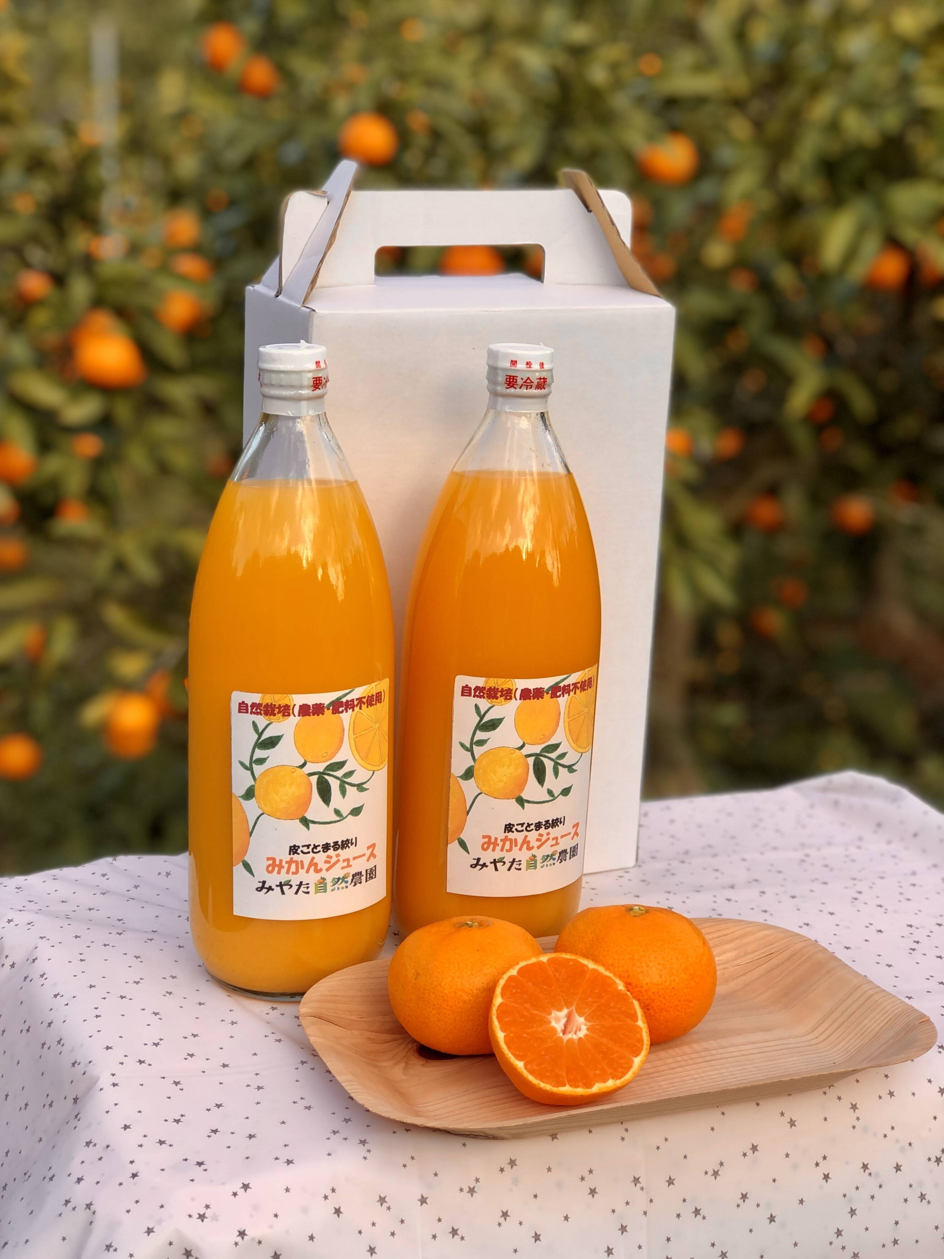 農薬不使用🍊皮ごとまる搾りジュース（１Ｌ/２本入り）極早生と早生みかんジュースセット：熊本県産のフルーツジュース｜食べチョク｜産地直送(産直)お取り寄せ通販  - 農家・漁師から旬の食材を直送