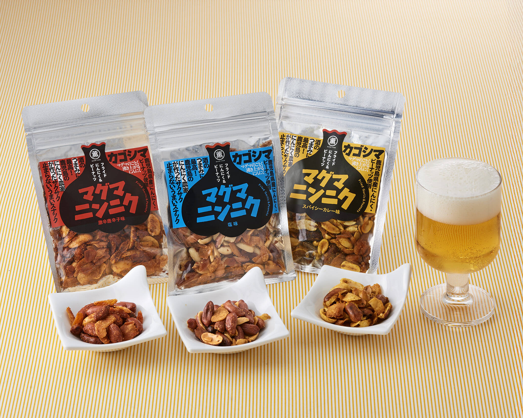 フライドガーリックとピーナッツのおつまみスナック50g×3p【冬ギフト