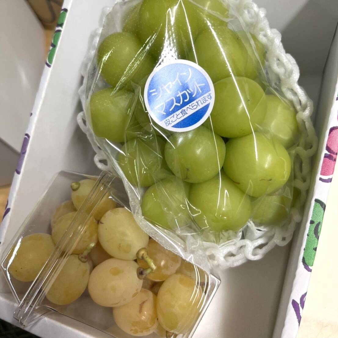 山梨県産　シャインマスカット　宝石箱　緑　黄色　食べ比べセット ぶどう 【ﾌﾙｰﾂﾌｧｰﾑいしくら】 葡萄 宝石箱 シャインマスカット