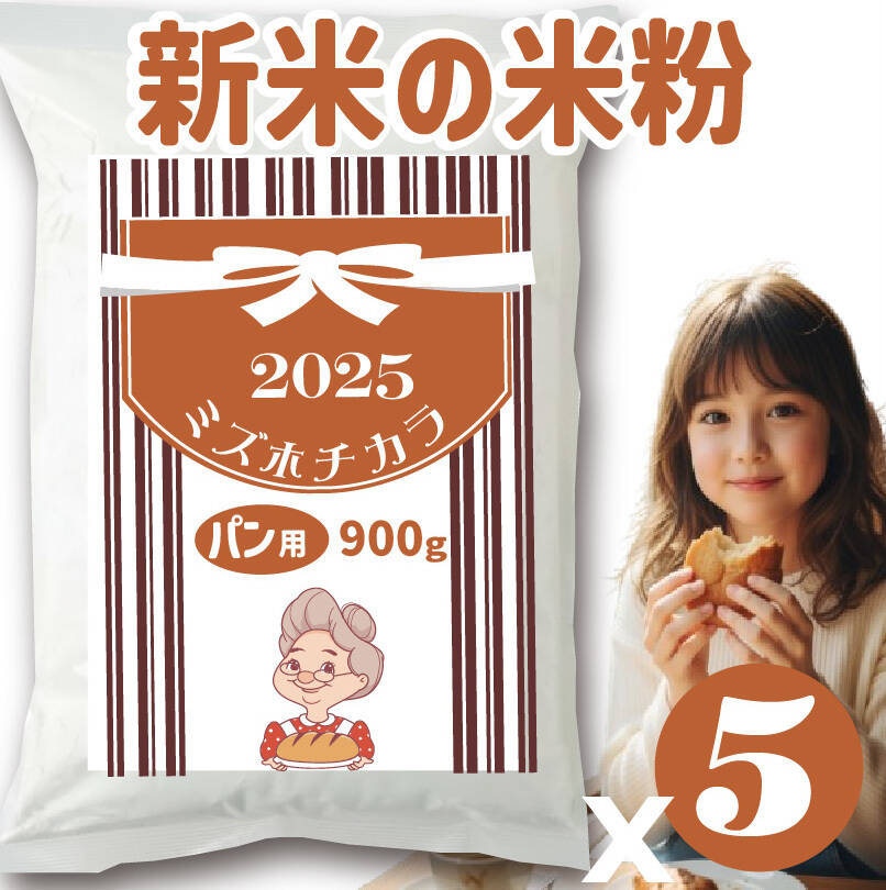 ミズホチカラ パン用 米粉 4.5kg (900g x 5袋) 2025年 新米の米粉 特別