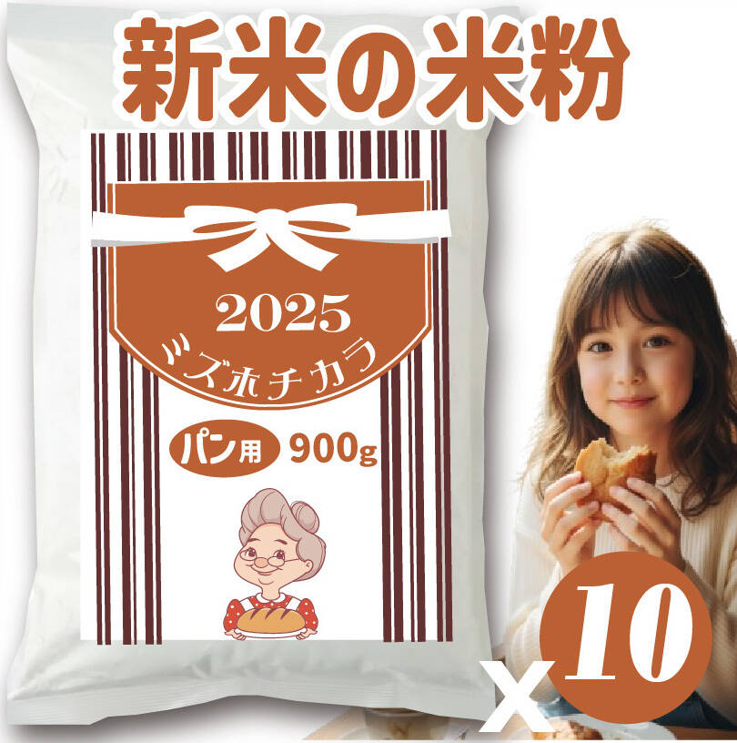 ミズホチカラ パン用 米粉 9kg (900g x 10袋) 2025年 新米の米粉 特別