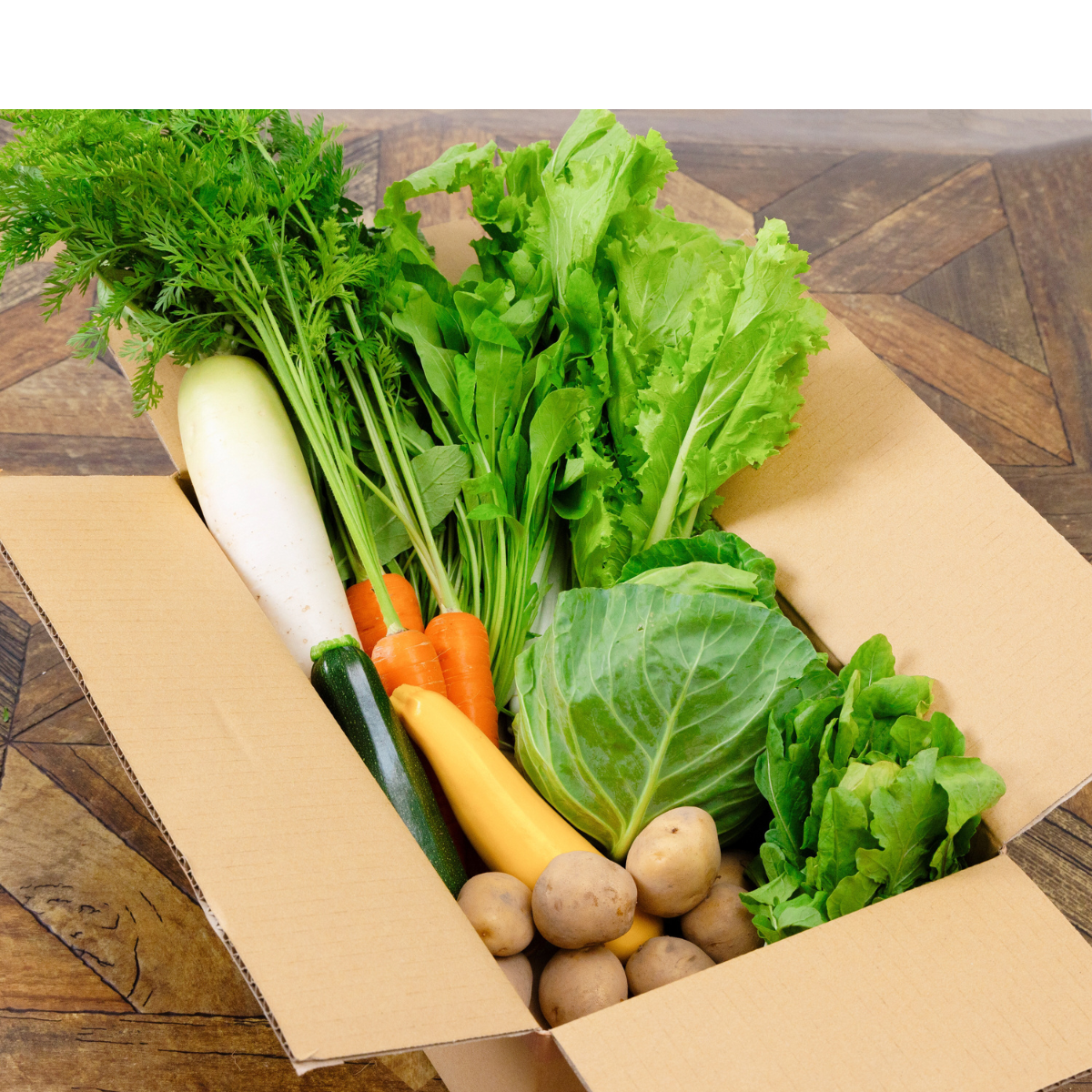 希少な自然栽培の野菜ボックス【Lサイズ】：山梨県産の野菜セット