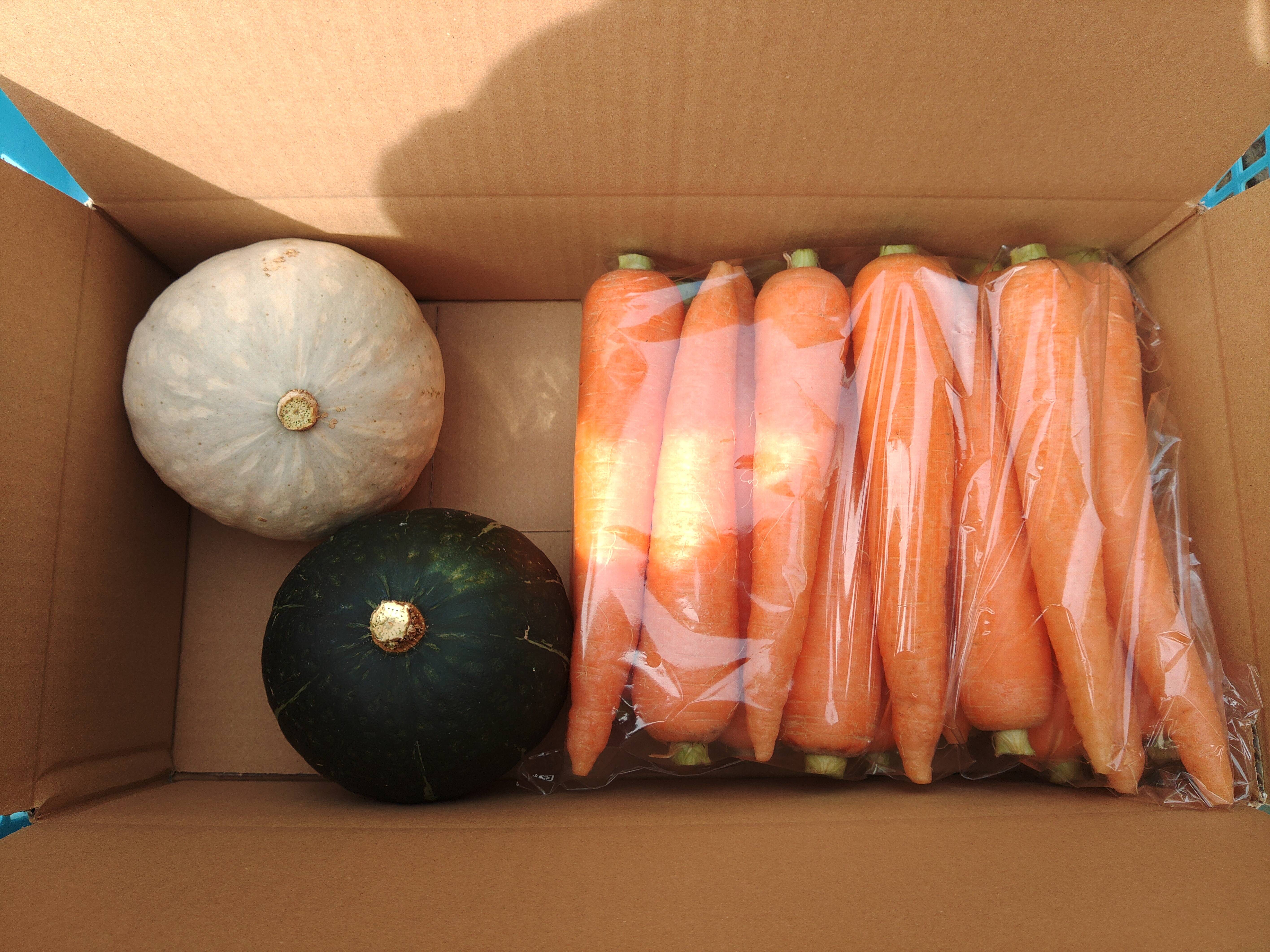 野菜3種セット】 彩誉ニンジン 2.5kg × 白爵かぼちゃ 1個（600g） × 栗
