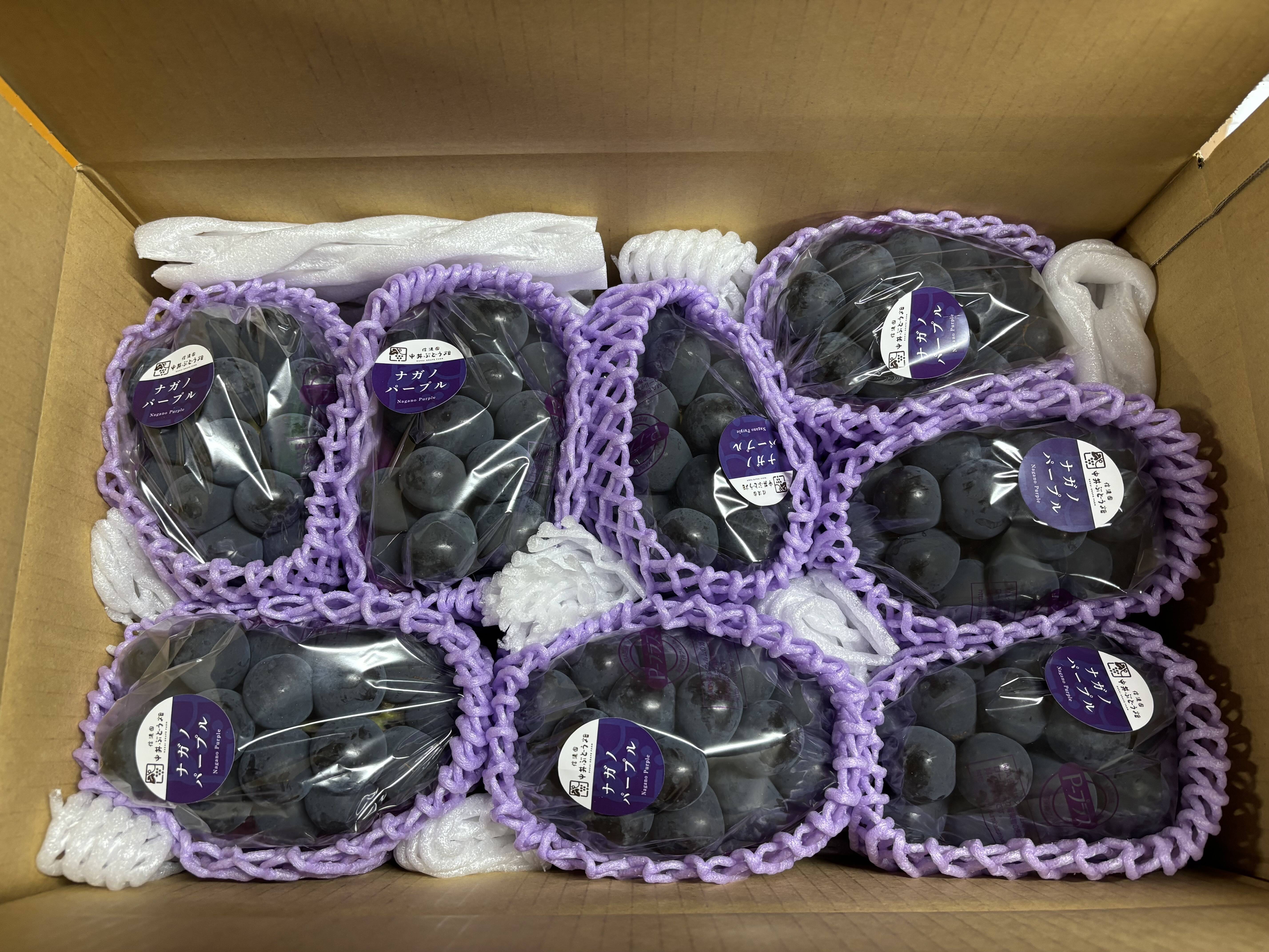 濃厚な味わい！☆ナガノパープル☆家庭用 6〜9房 3.7kg以上 4kg箱