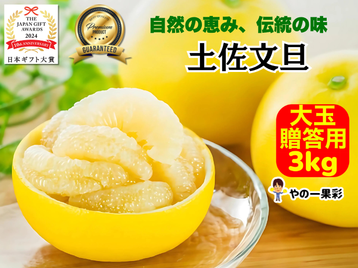 日本ギフト大賞受賞】👑 贈答用 土佐文旦 🍊 高知県産 大玉 3kg（5〜7