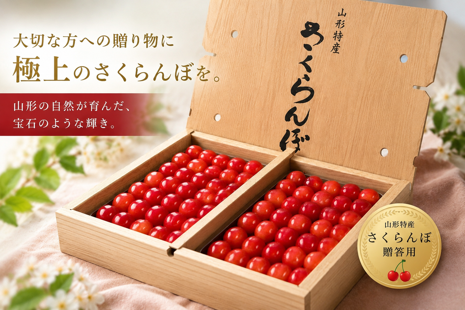 限定5箱】【先行予約特価】山形県産さくらんぼ 佐藤錦 贈答用 1kg