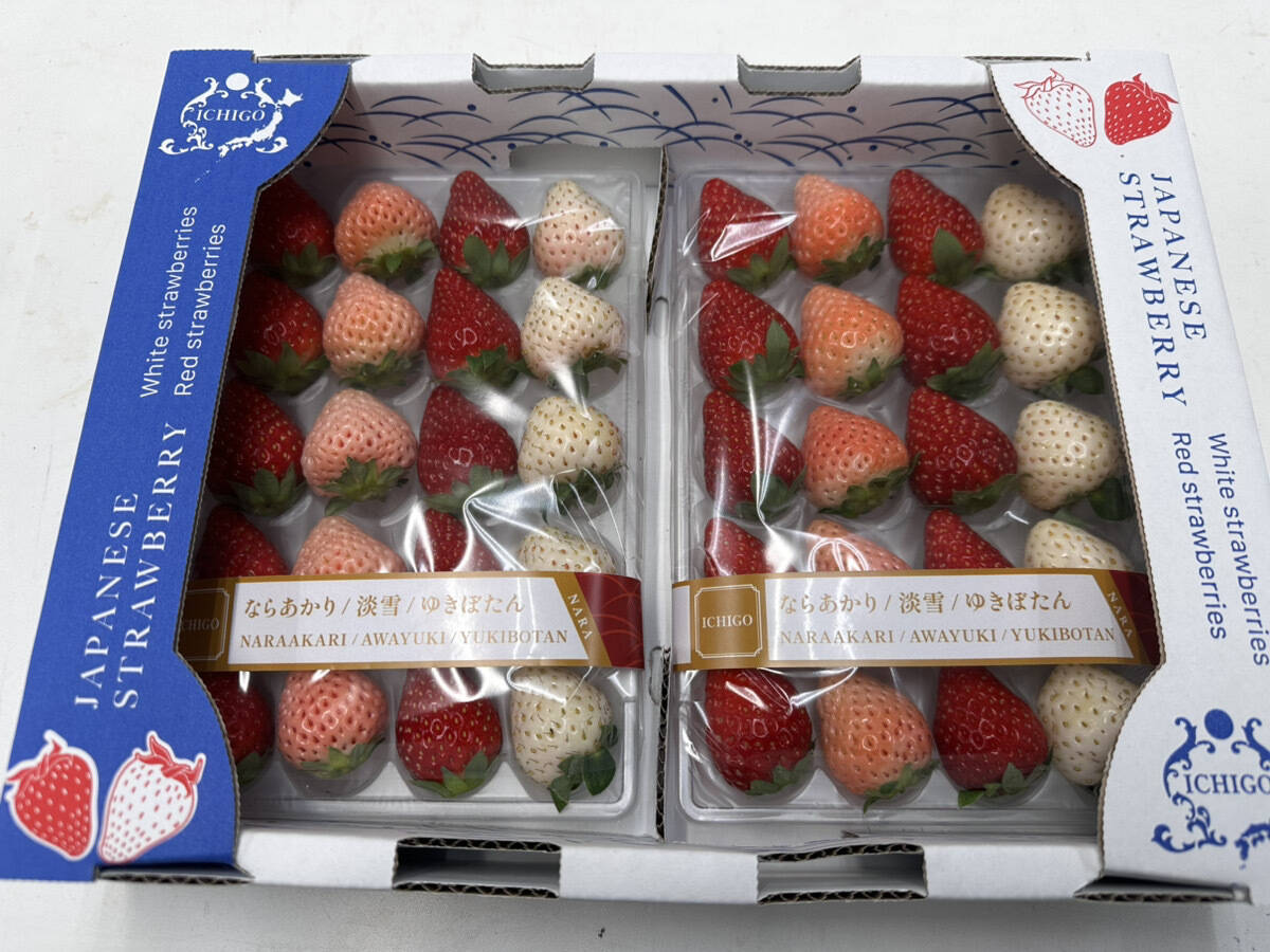 いちご食べ比べ】3色いちご・特選セット 240g×2P：奈良県産の古都華